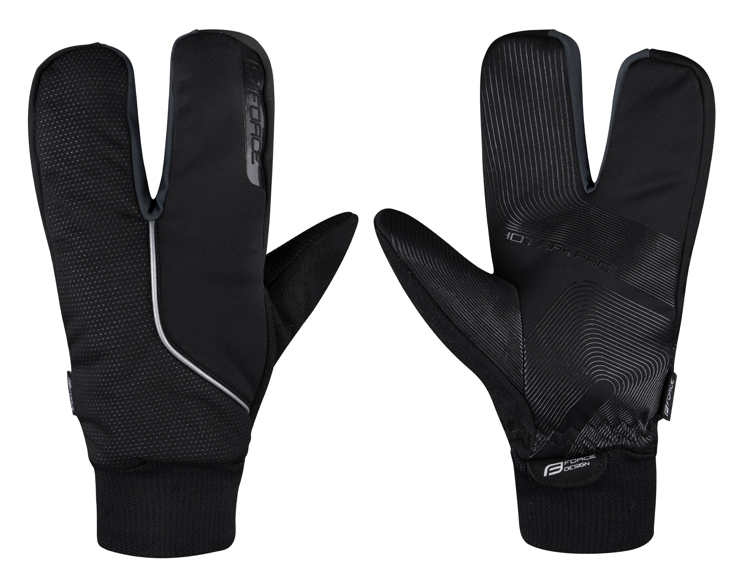 gloves winter F HOT RAK PRO 3 fingers, black M