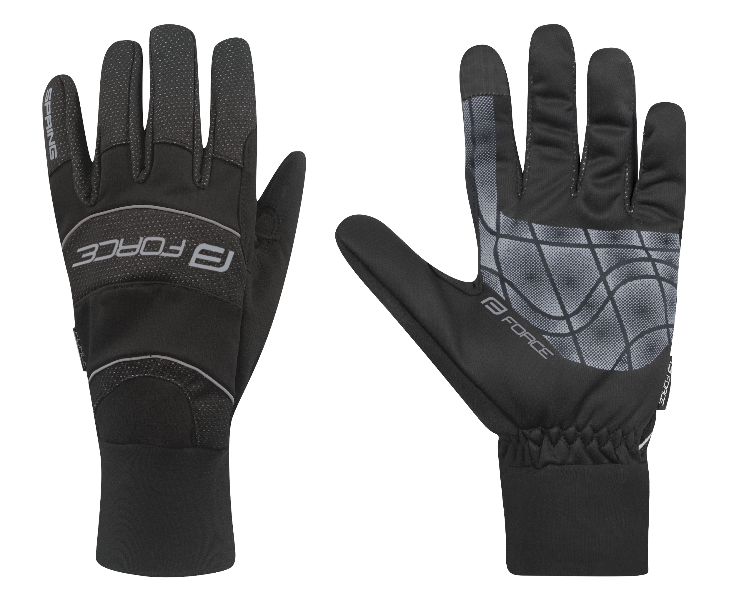 gloves winter FORCE WINDSTER SPRING, black 3XL