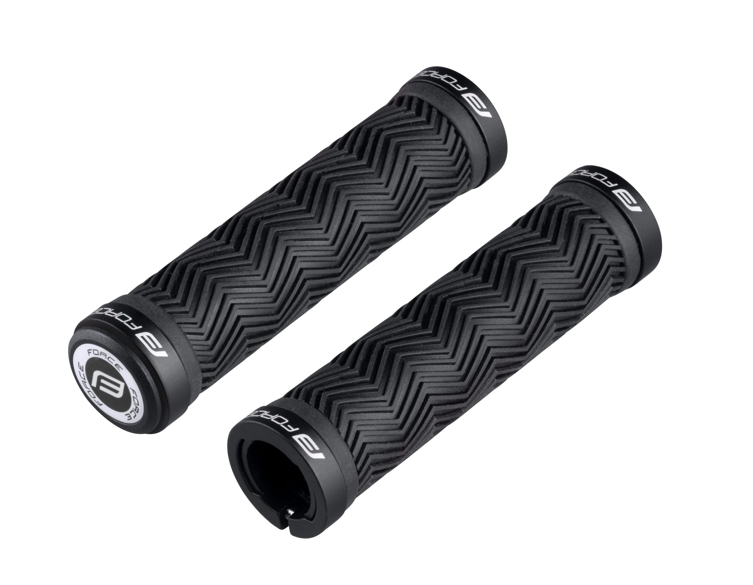 grips FORCE rubber with locking, black, packed