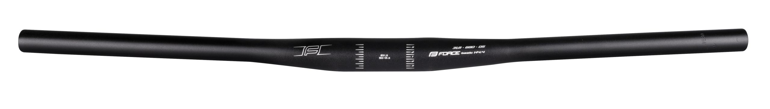 handlebar F BASIC H4.4 flat 31,8/680mm Al, m.black