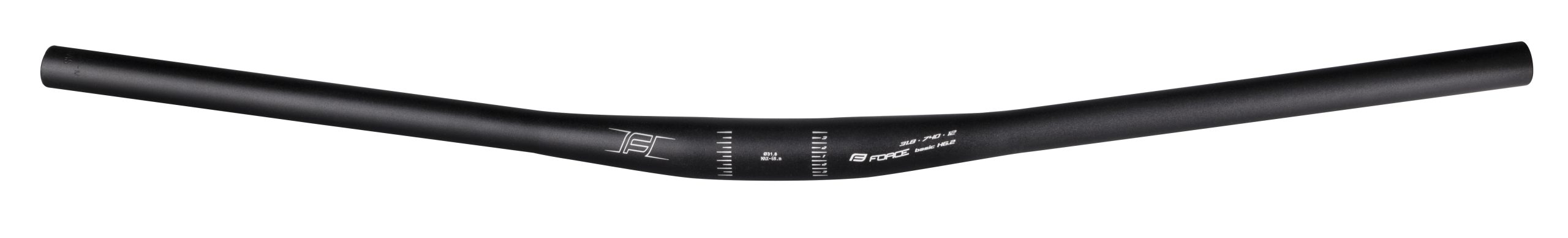 handlebar F BASIC H6.2 rised 31,8/740mm Al,m.black