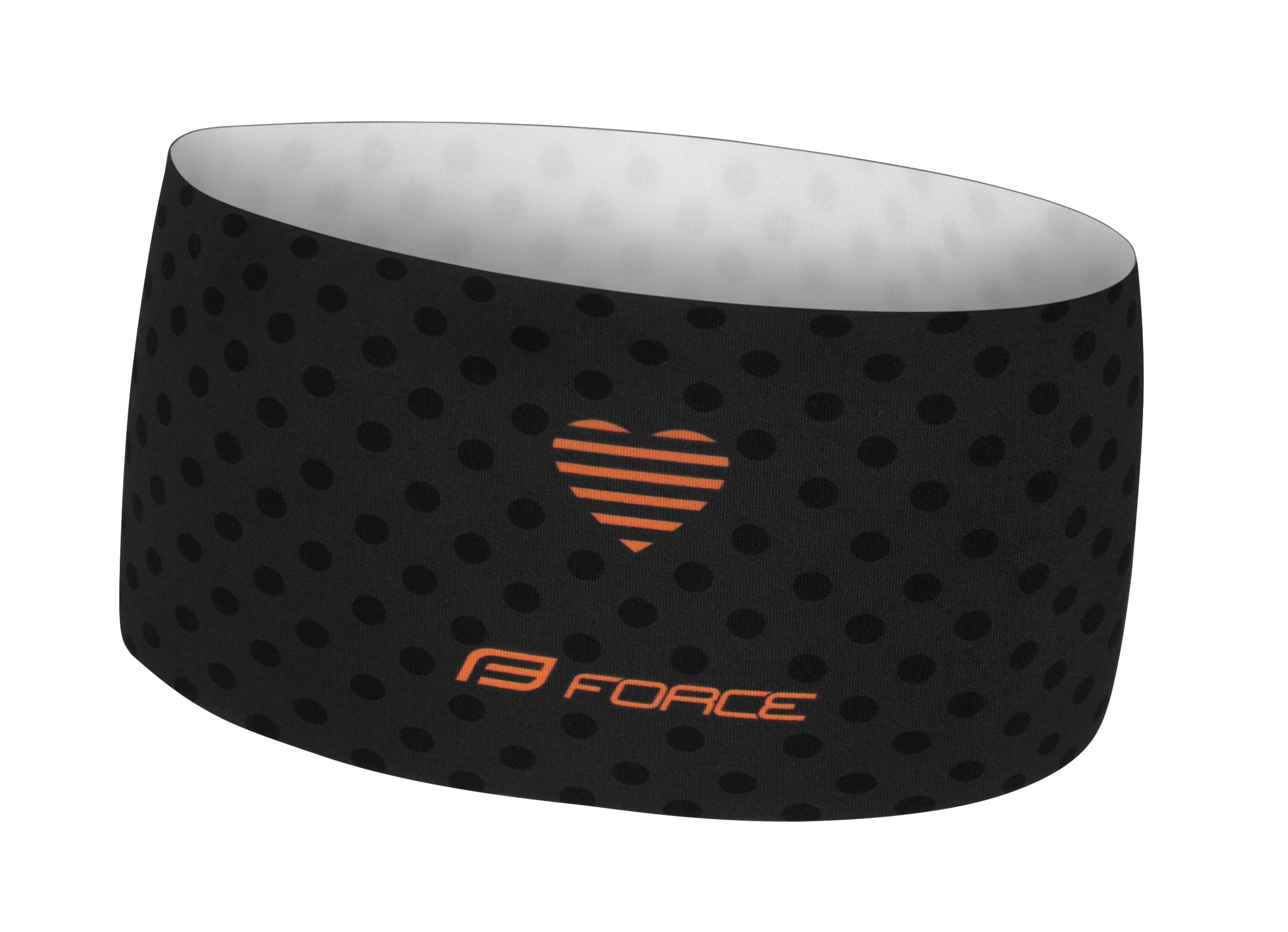 headband FORCE POINTS sport wide, black-orange UNI