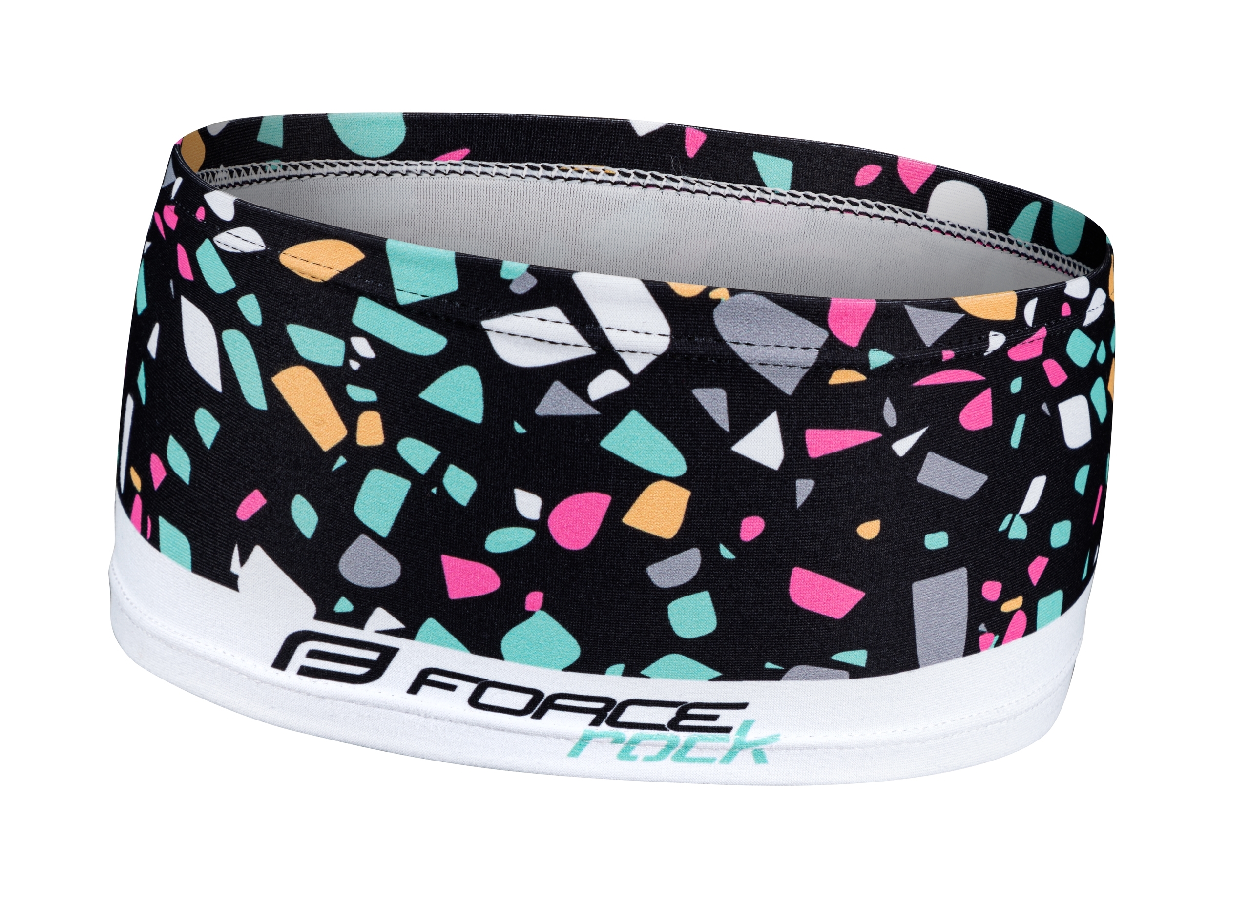 headband FORCE ROCK sport straight, blk-orange UNI