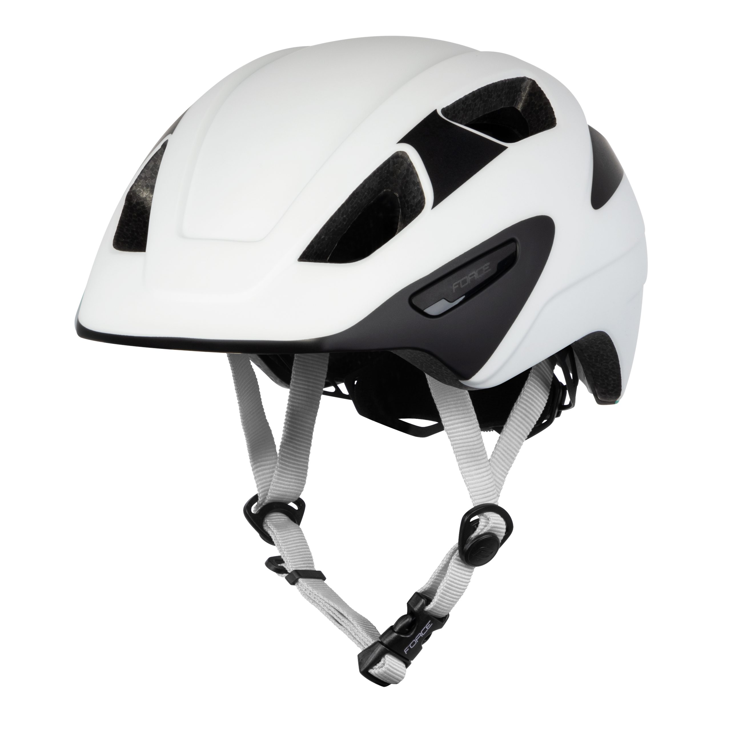 helmet FORCE AKITA junior, white-black S-M