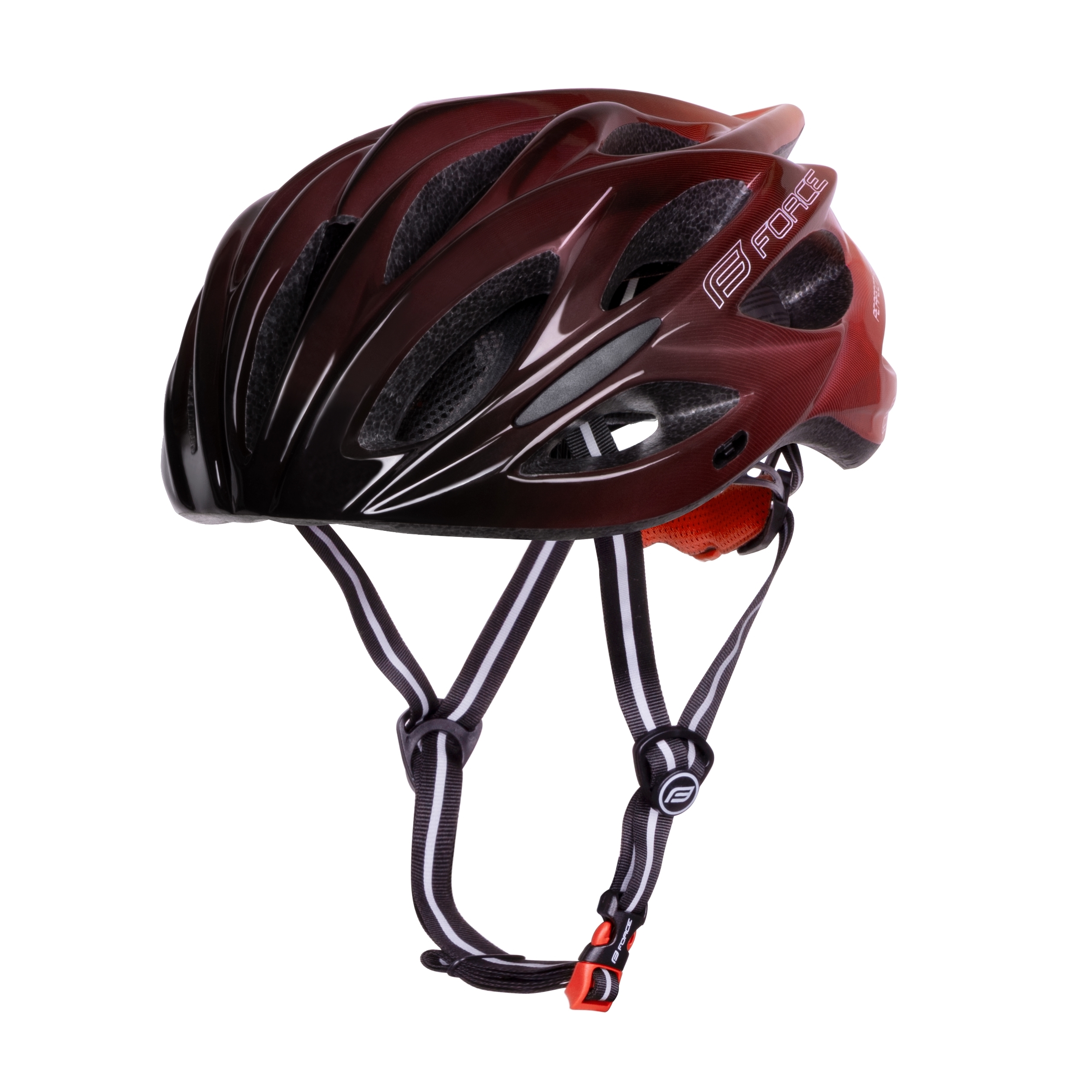 helmet FORCE BULL HUE, black-red L-XL