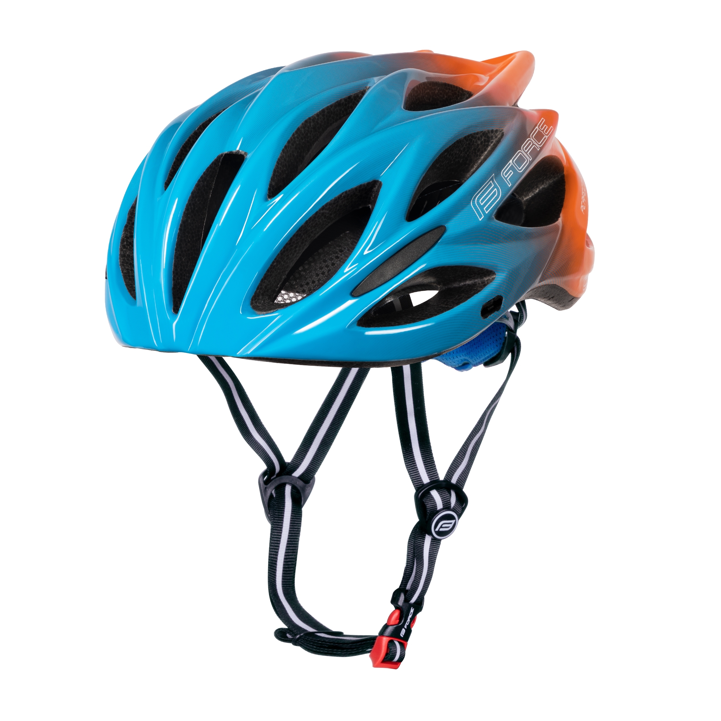 helmet FORCE BULL HUE, blue-orange L-XL