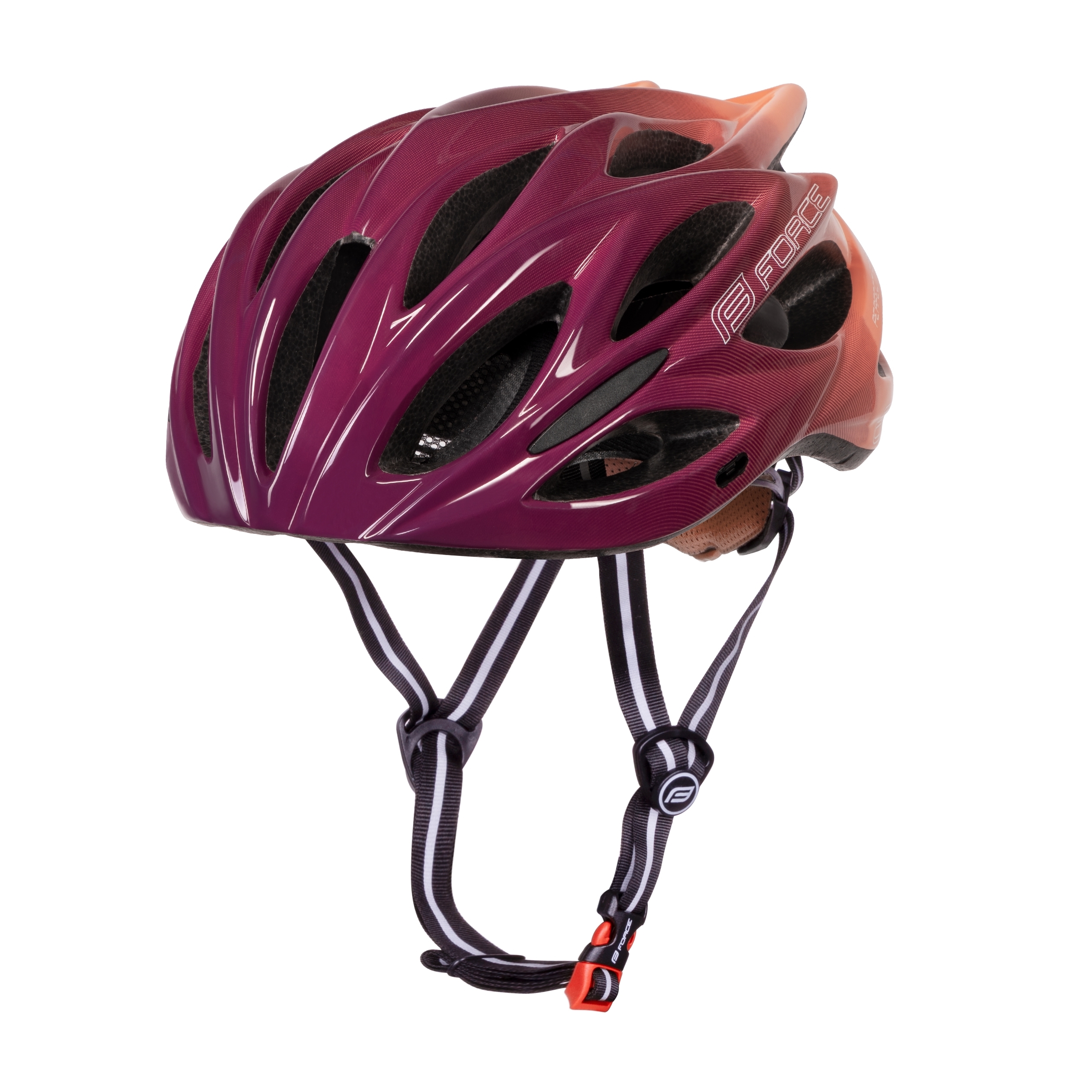 helmet FORCE BULL HUE, purple-apricot L-XL