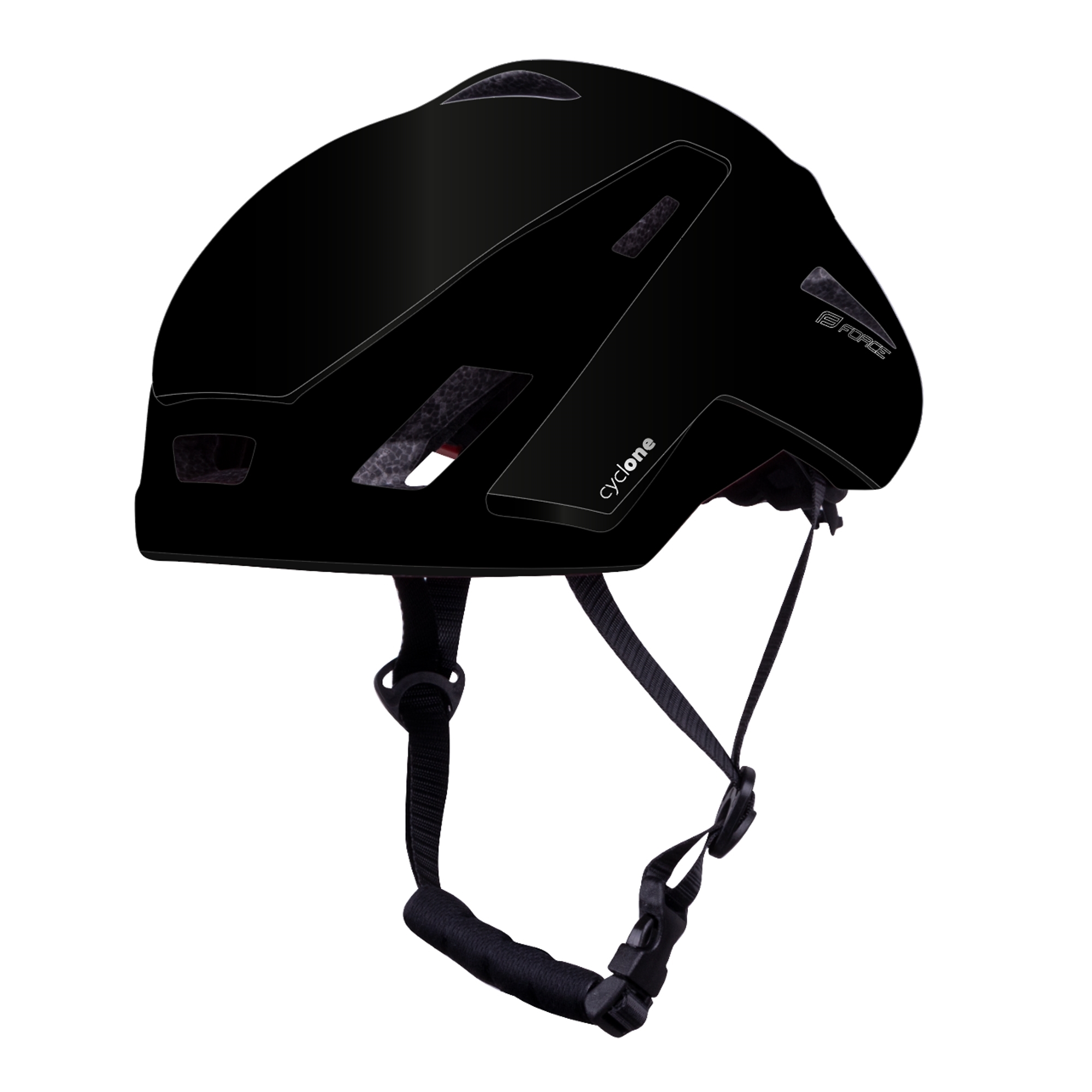 helmet FORCE CYCLONE, black L-XL