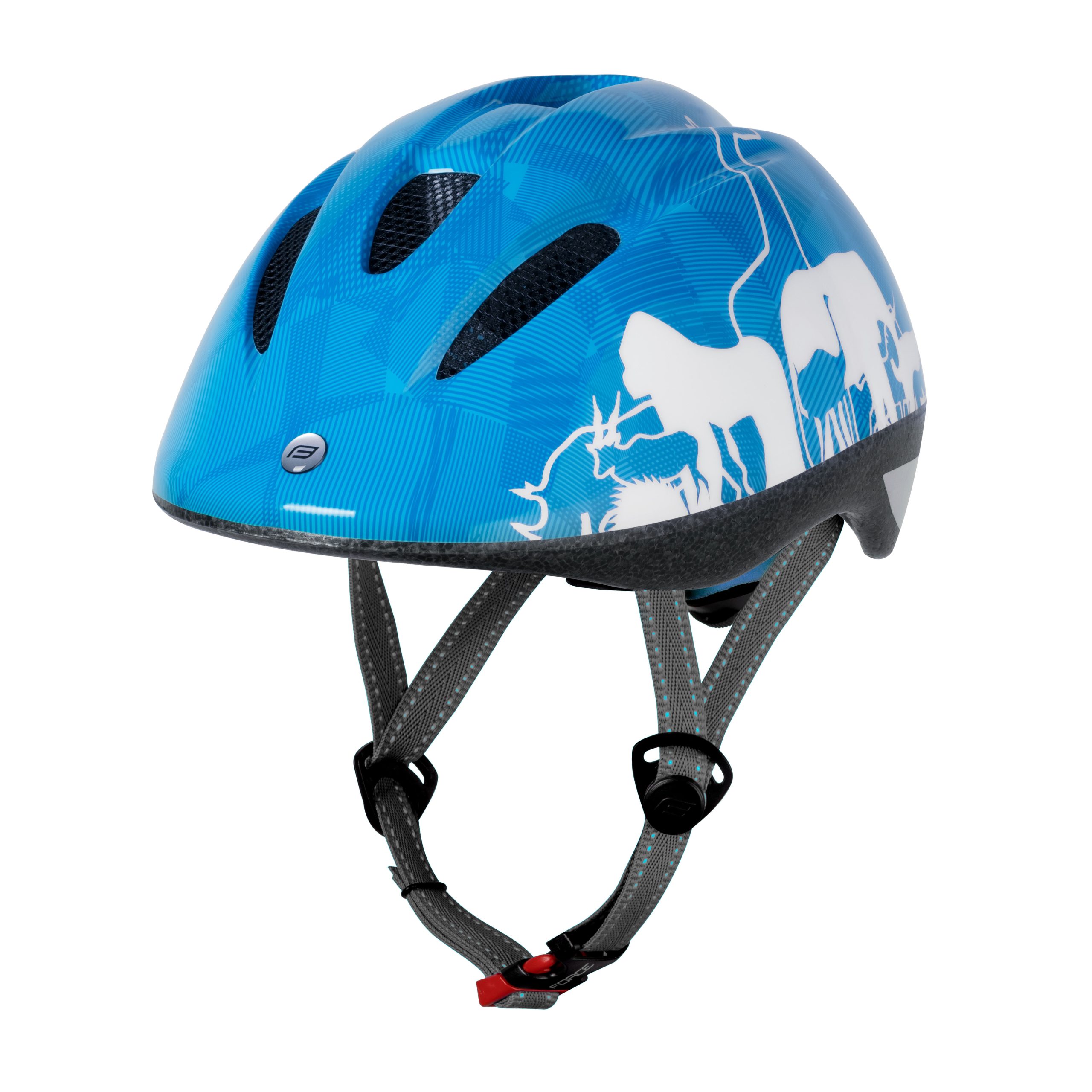 helmet FORCE FUN ANIMALS child blue-white