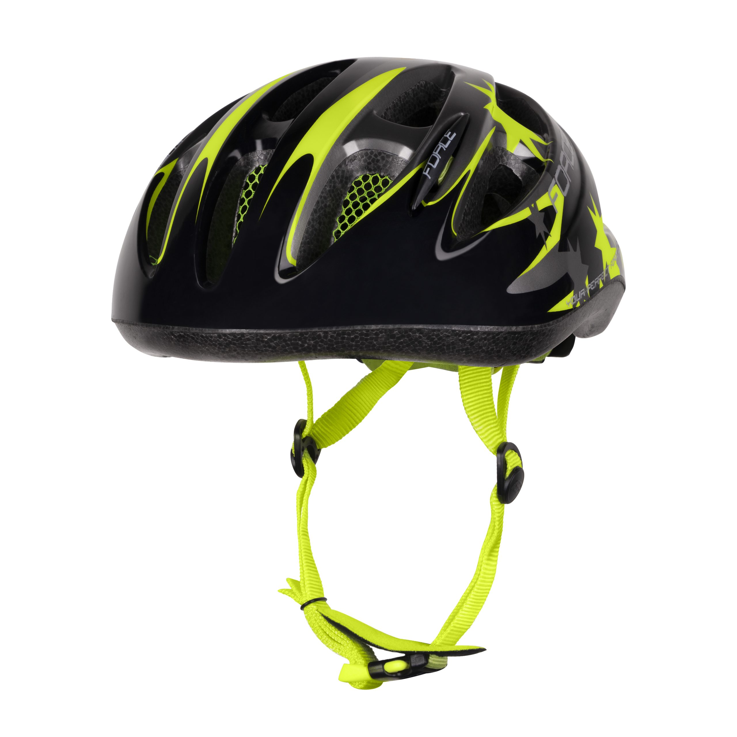 helmet FORCE LARK child, black-fluo