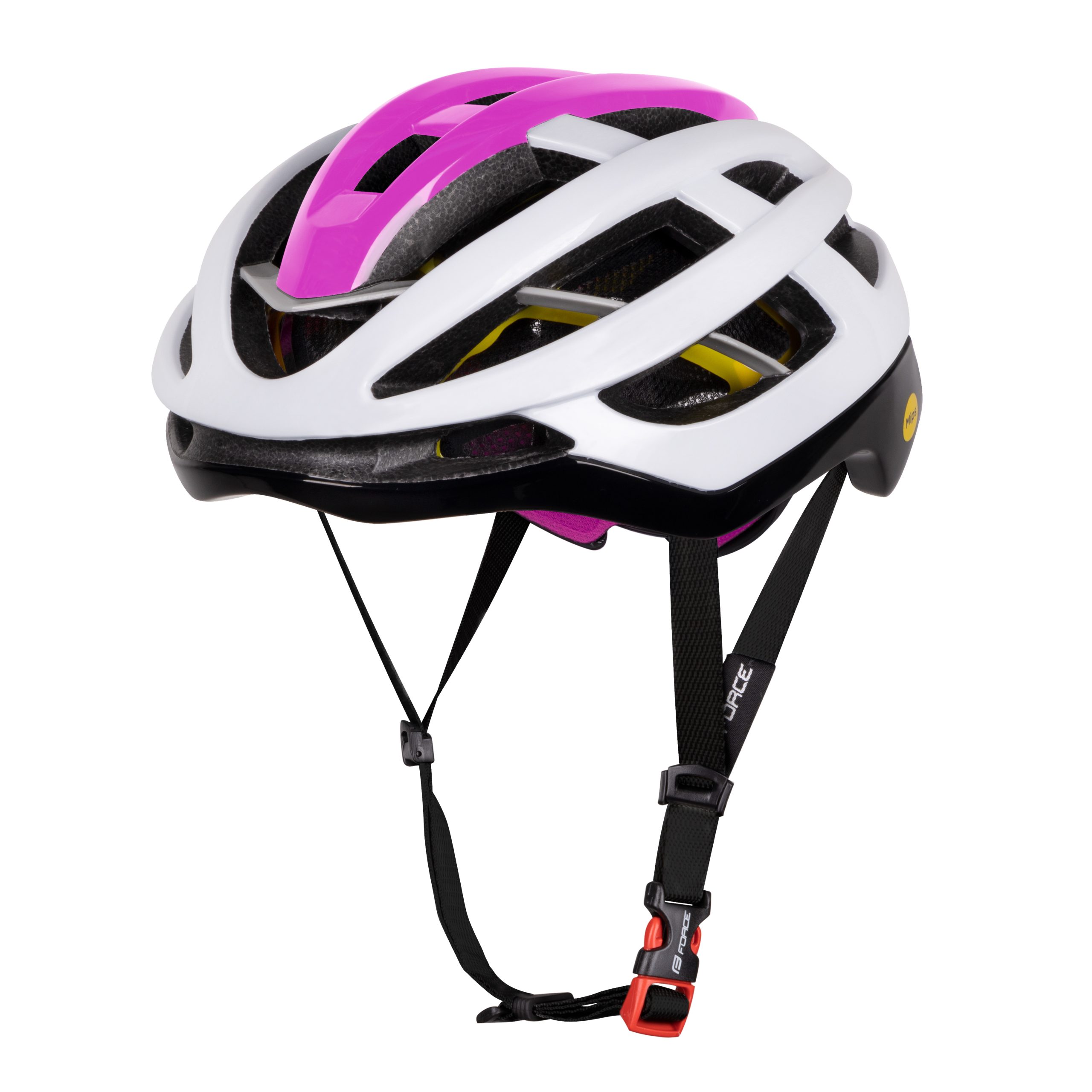 helmet FORCE LYNX MIPS, white-pink, L-XL