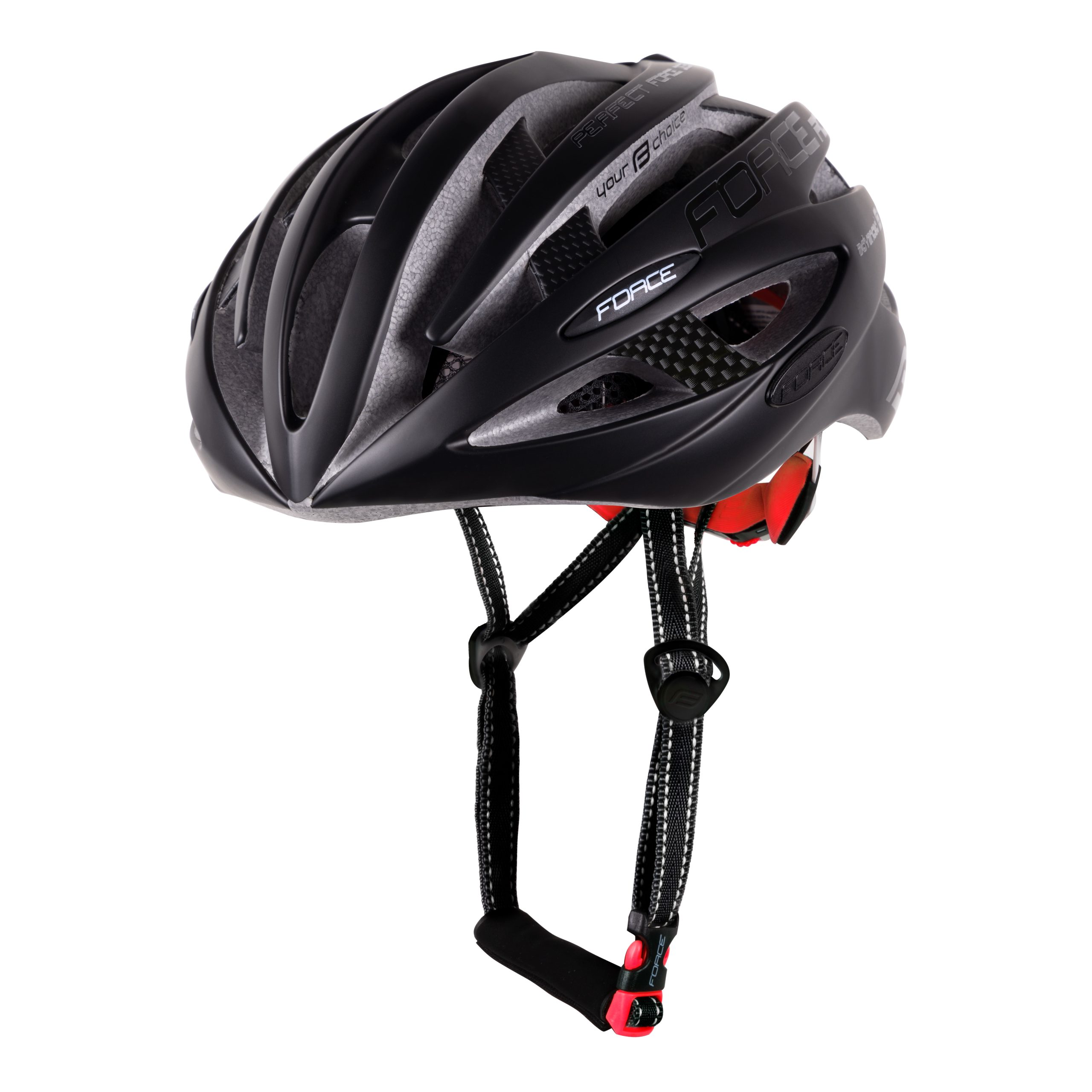 helmet FORCE ROAD, black matt/glossy