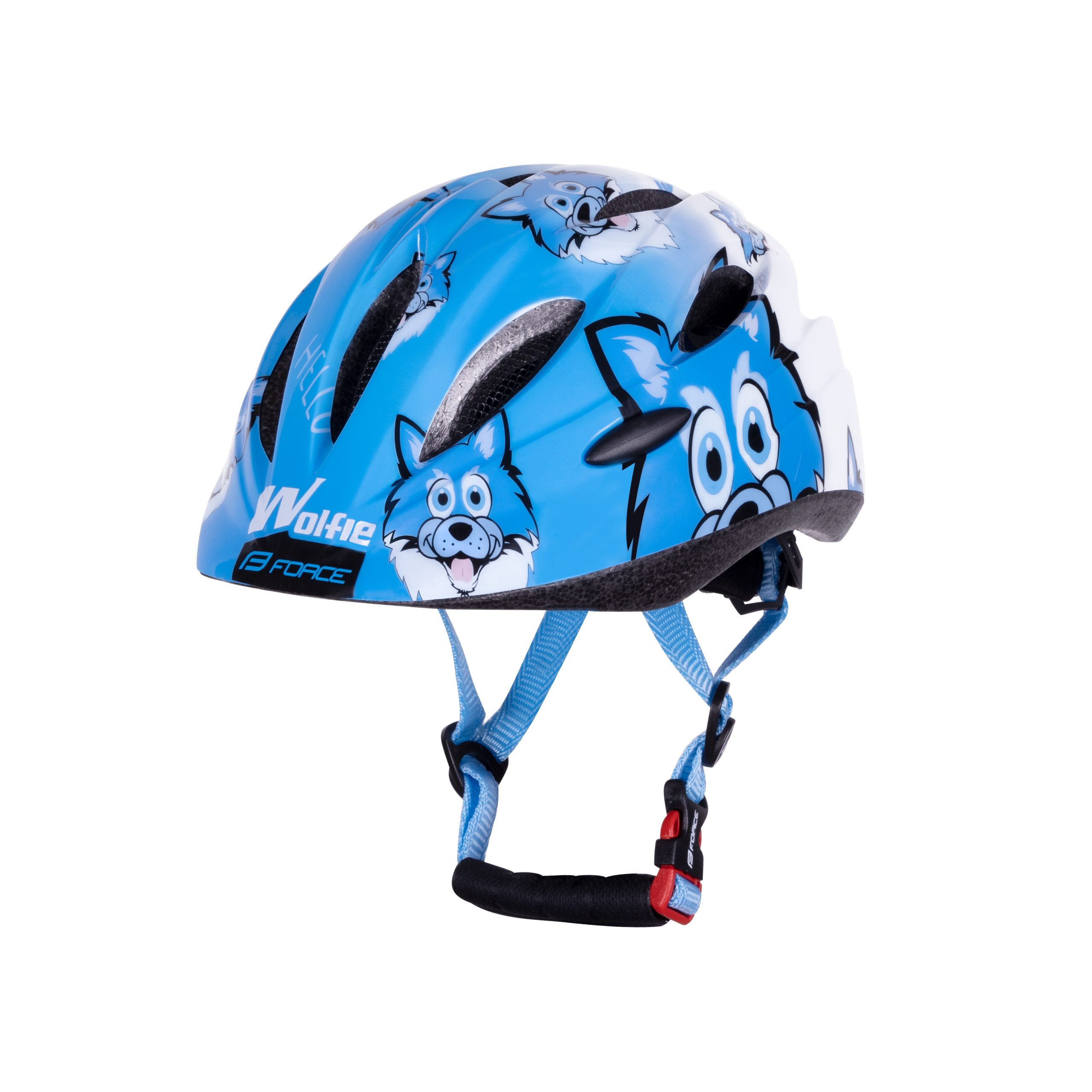 helmet FORCE WOLFIE junior, blue-white S-M