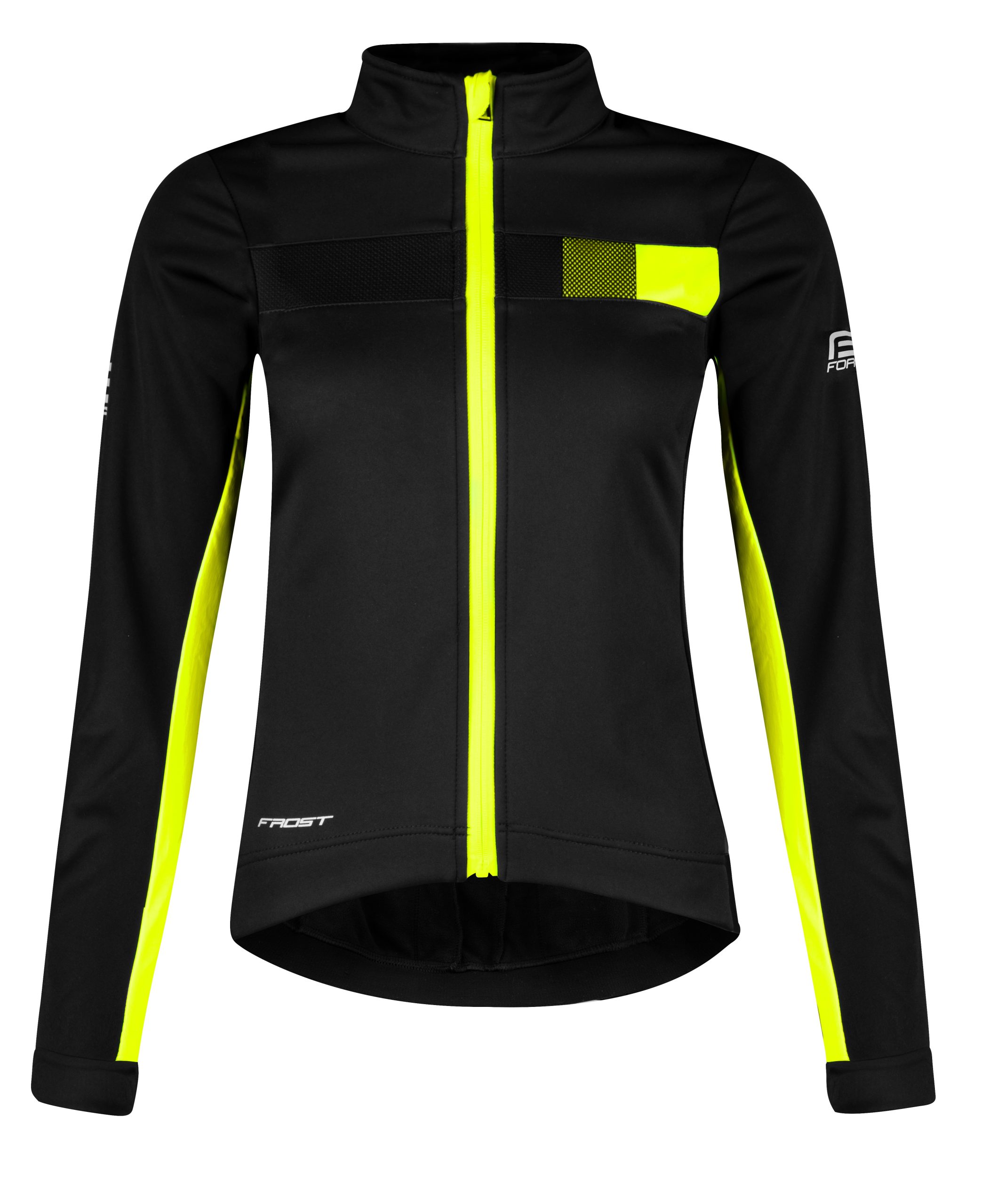 jacket F FROST LADY softshell winter, black-fluo L