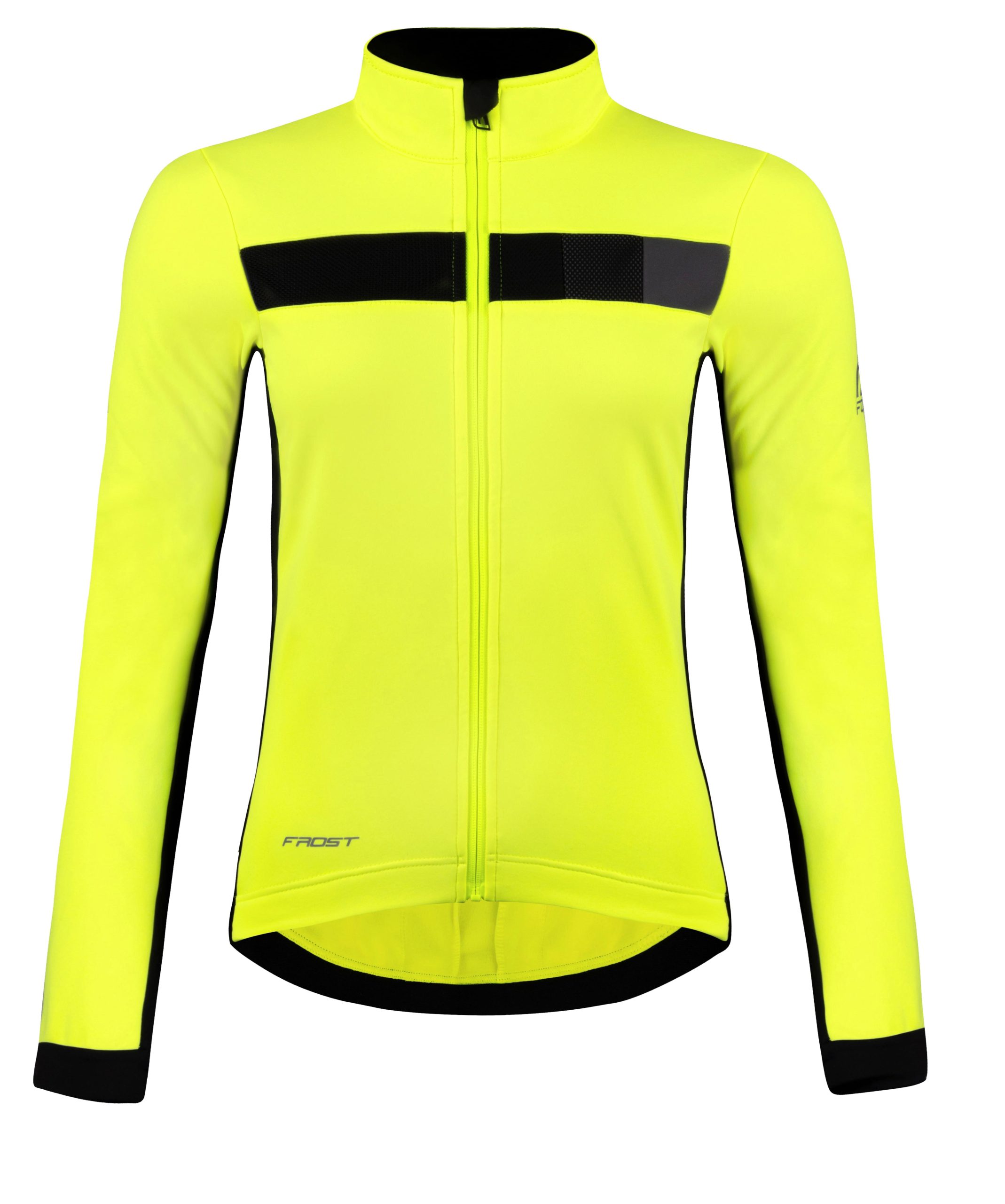 jacket F FROST LADY softshell zimní, fluo-black L