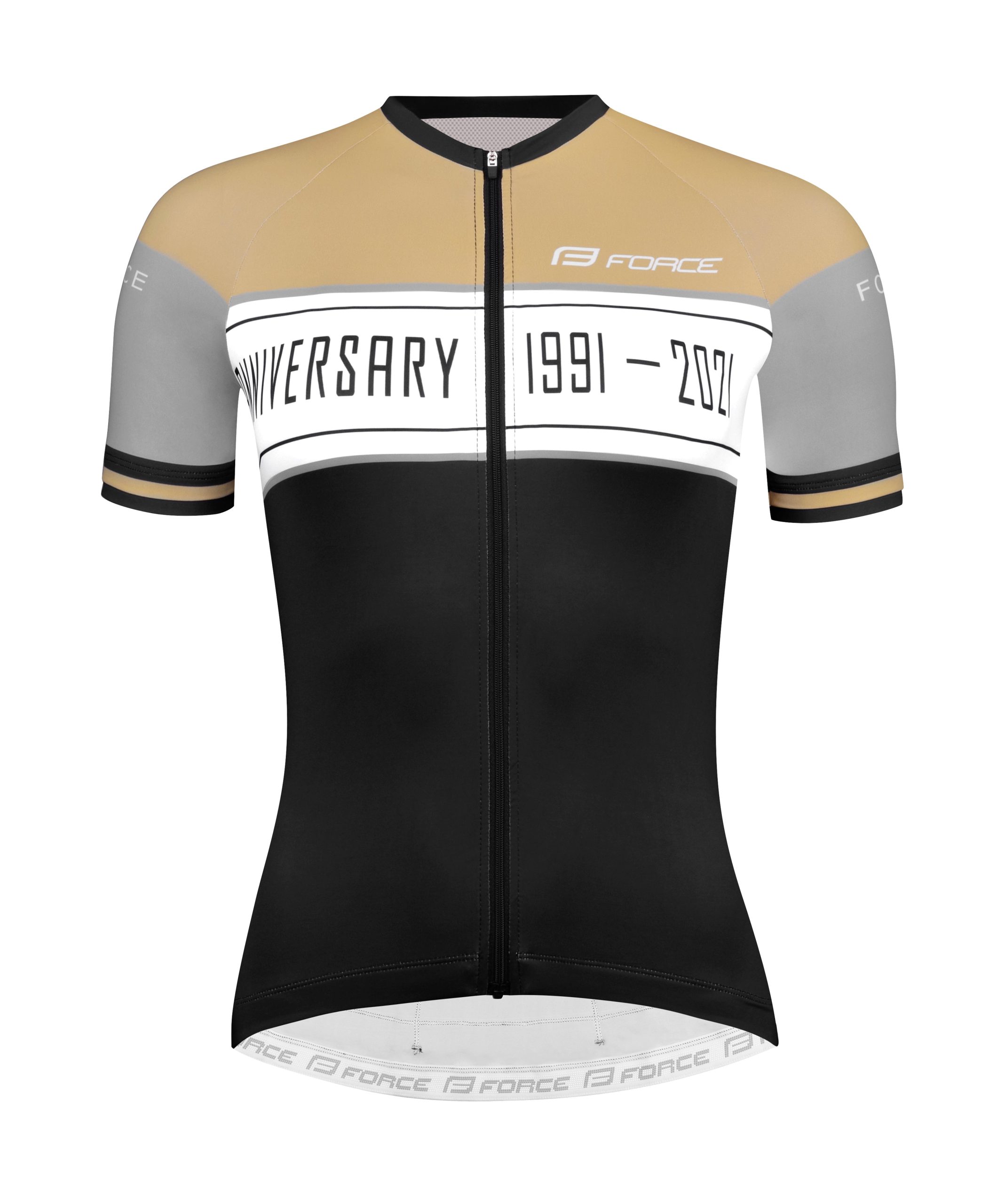 jersey F ANNIVERSARY LADY short sl, black-gold XS