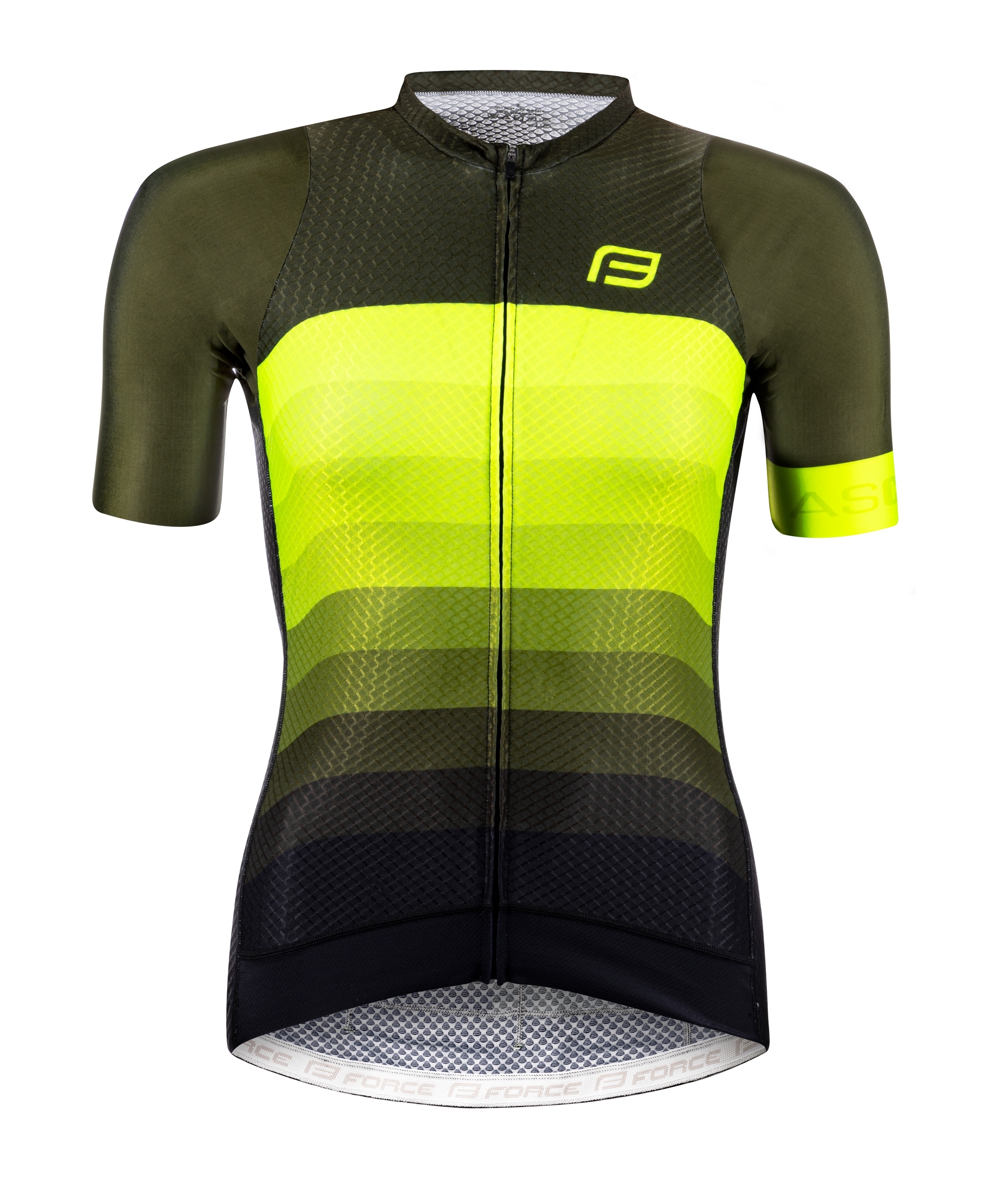 jersey F ASCENT LADY short sl, green-fluo XS