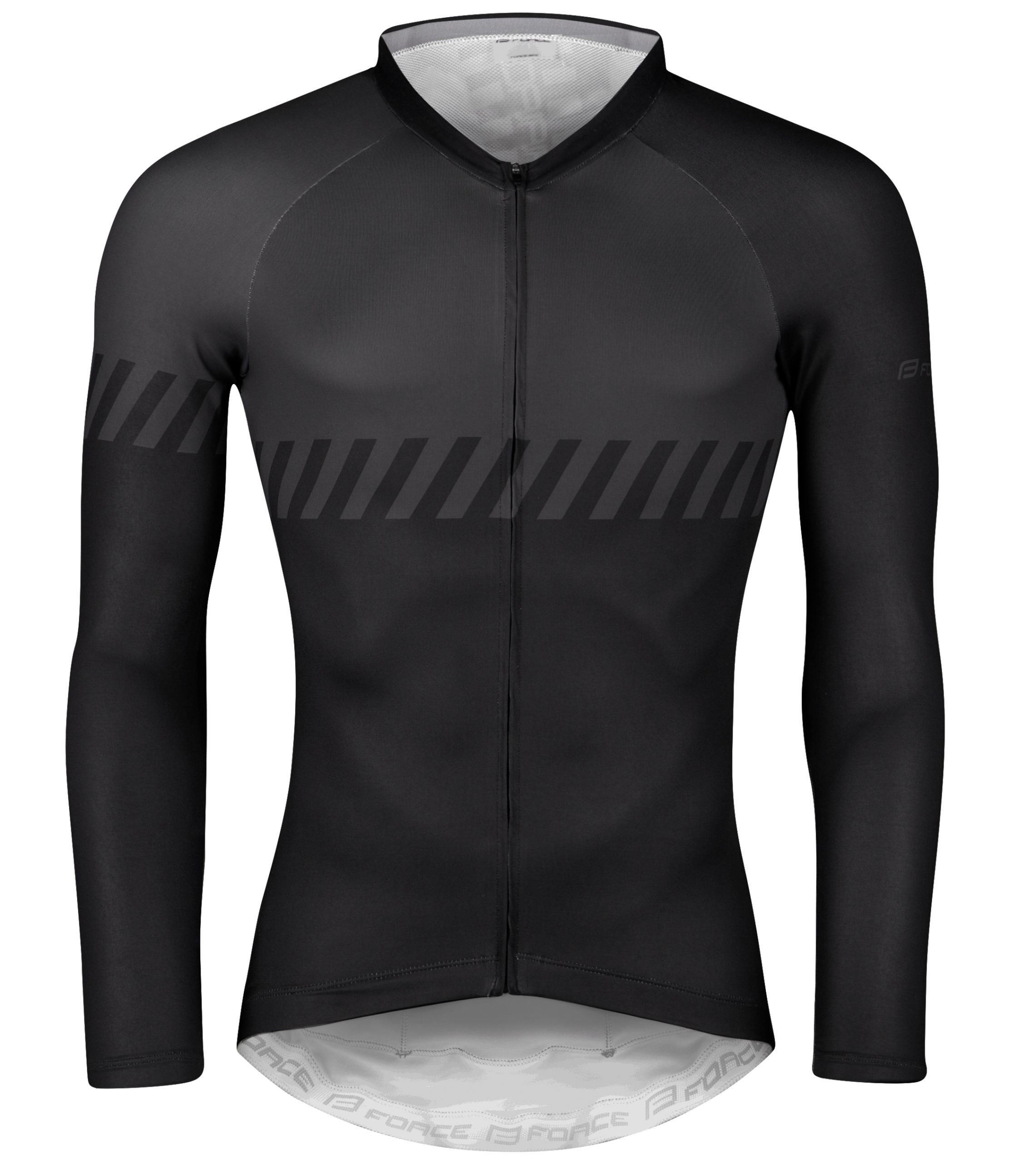 jersey F FASHION, long sleeves, black-grey 4XL