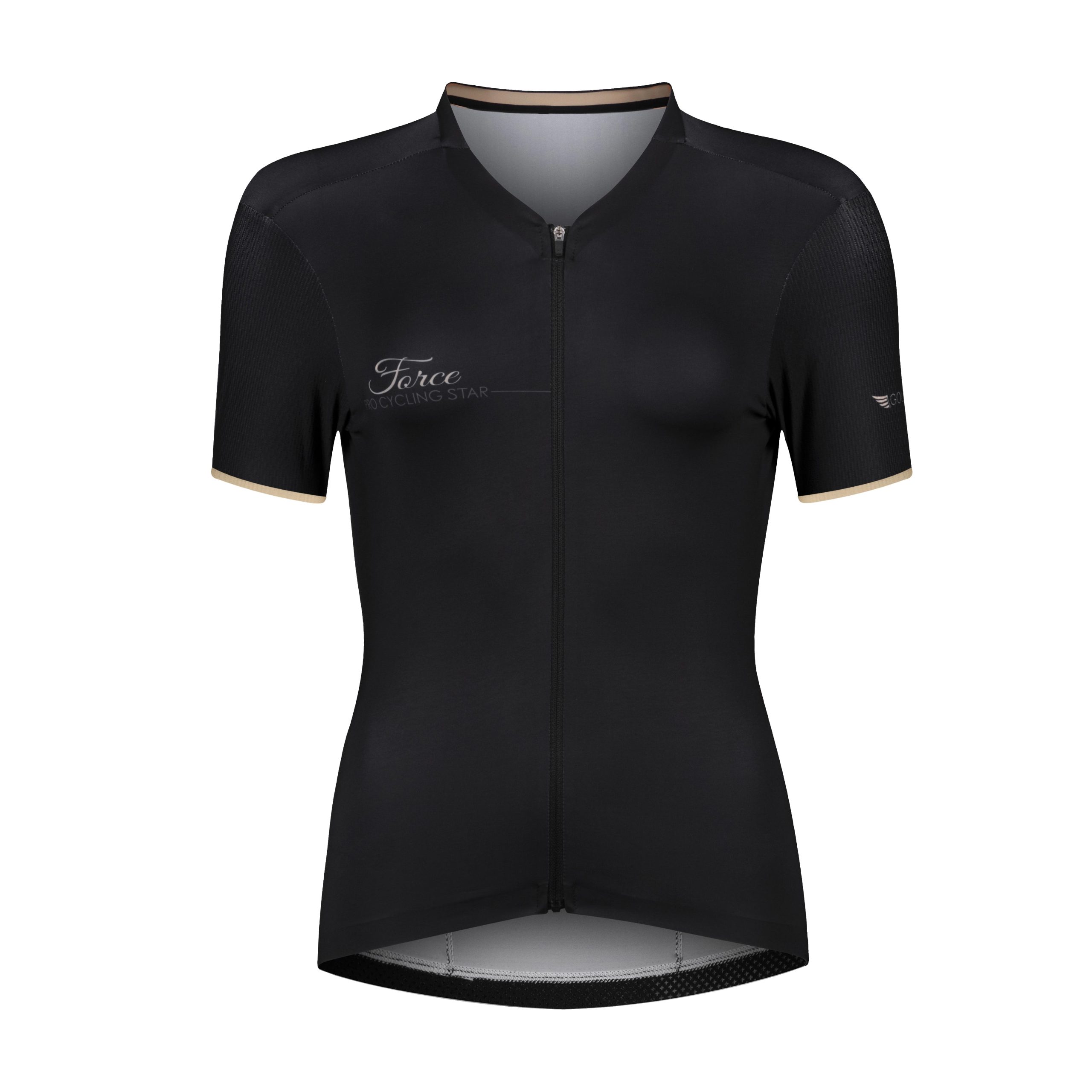 jersey F GOLD LADY short sl, black-gold XXL