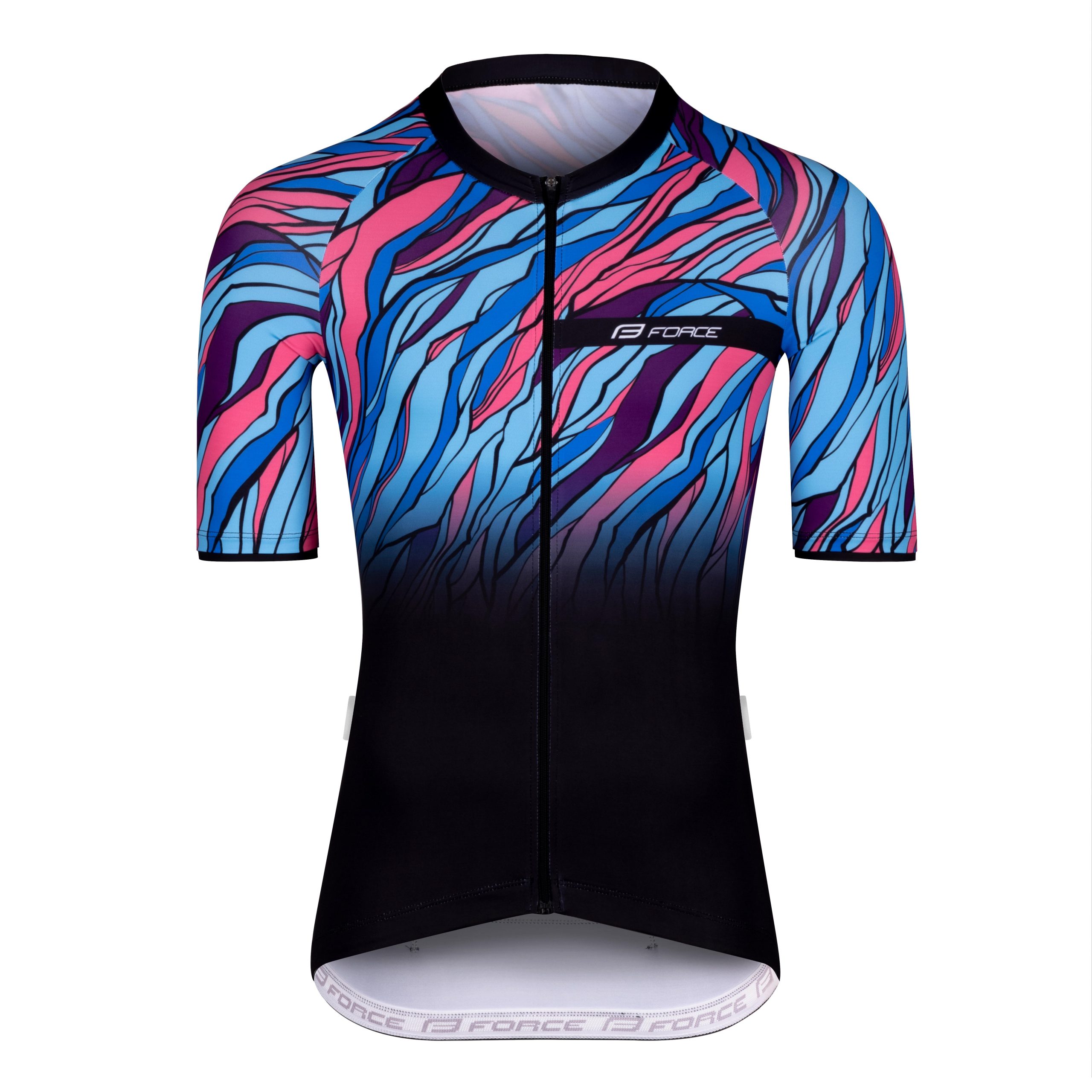 jersey F LIFE short sl, black-blue-pink M