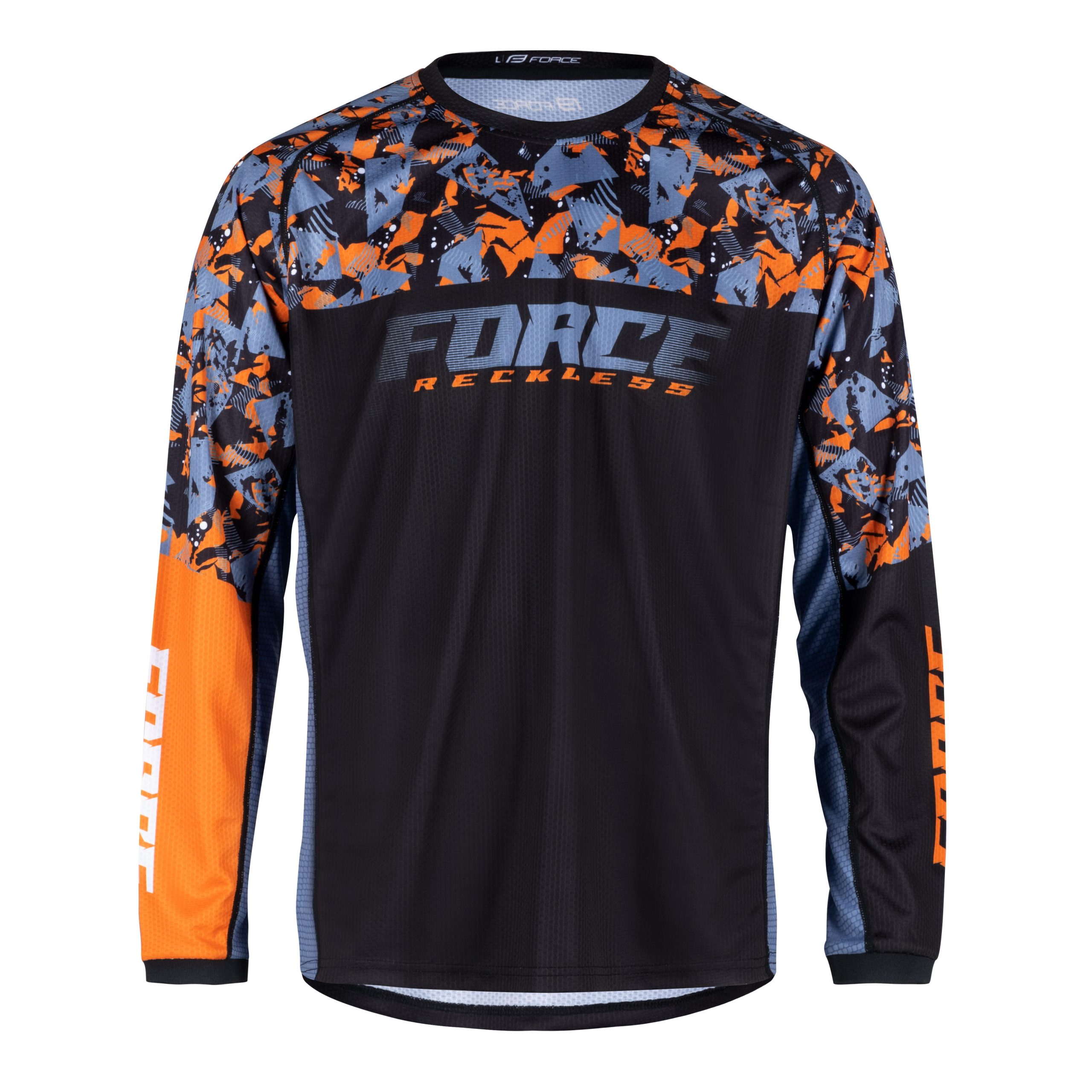 jersey F RECKLESS long sl, black-orange 3XL