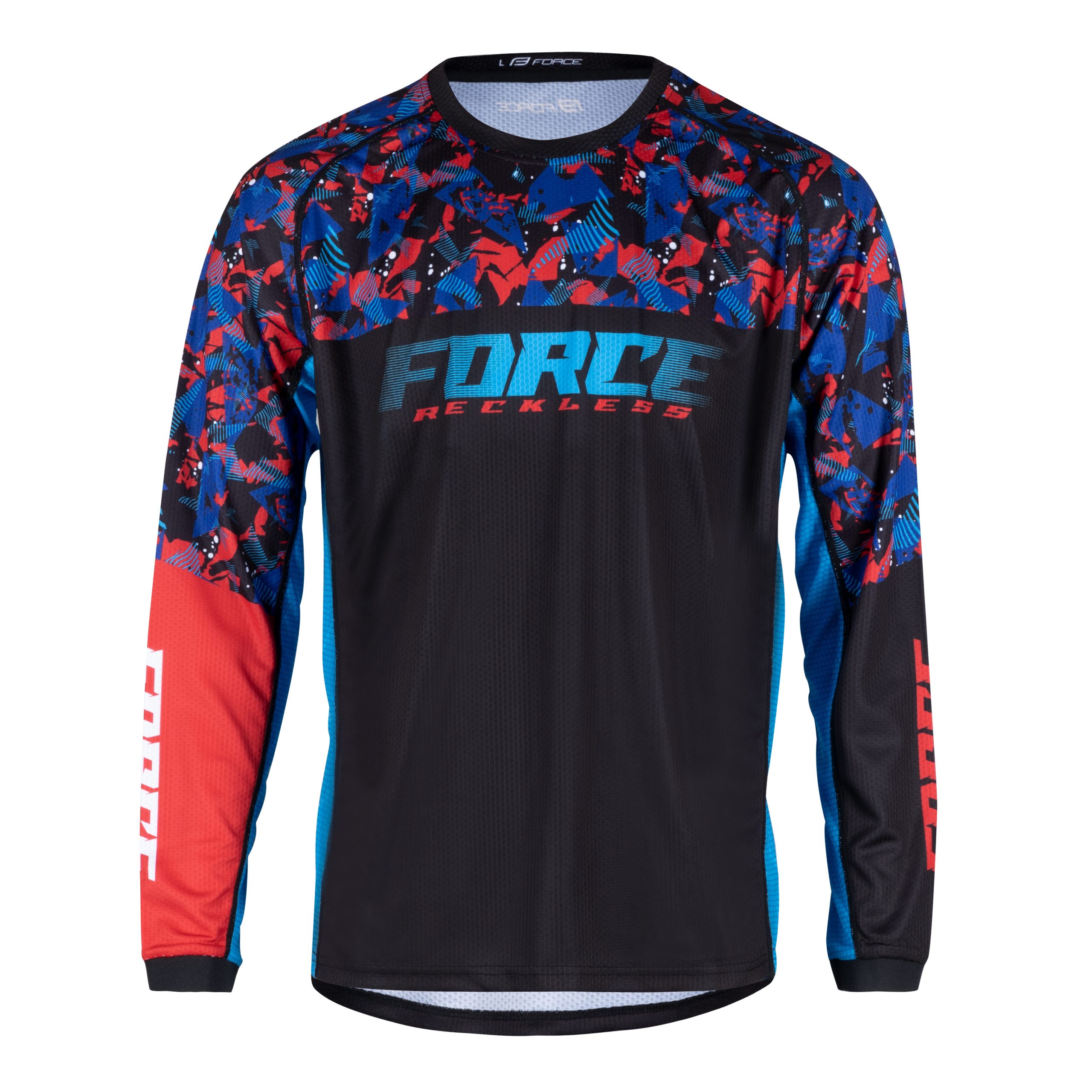 jersey F RECKLESS long sl, black-red-blue 3XL