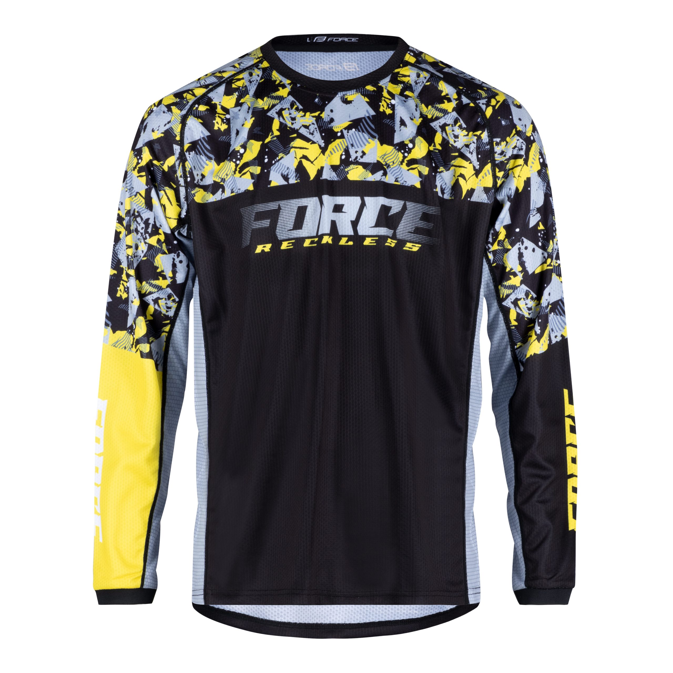 jersey F RECKLESS long sl, black-yellow-grey 3XL