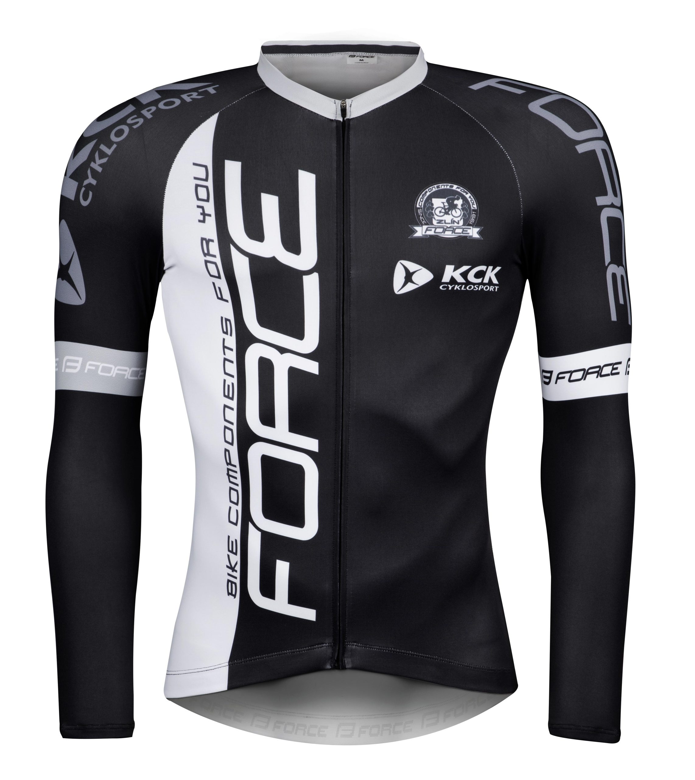 jersey F TEAM PRO PLUS, long sl, black-white 4XL