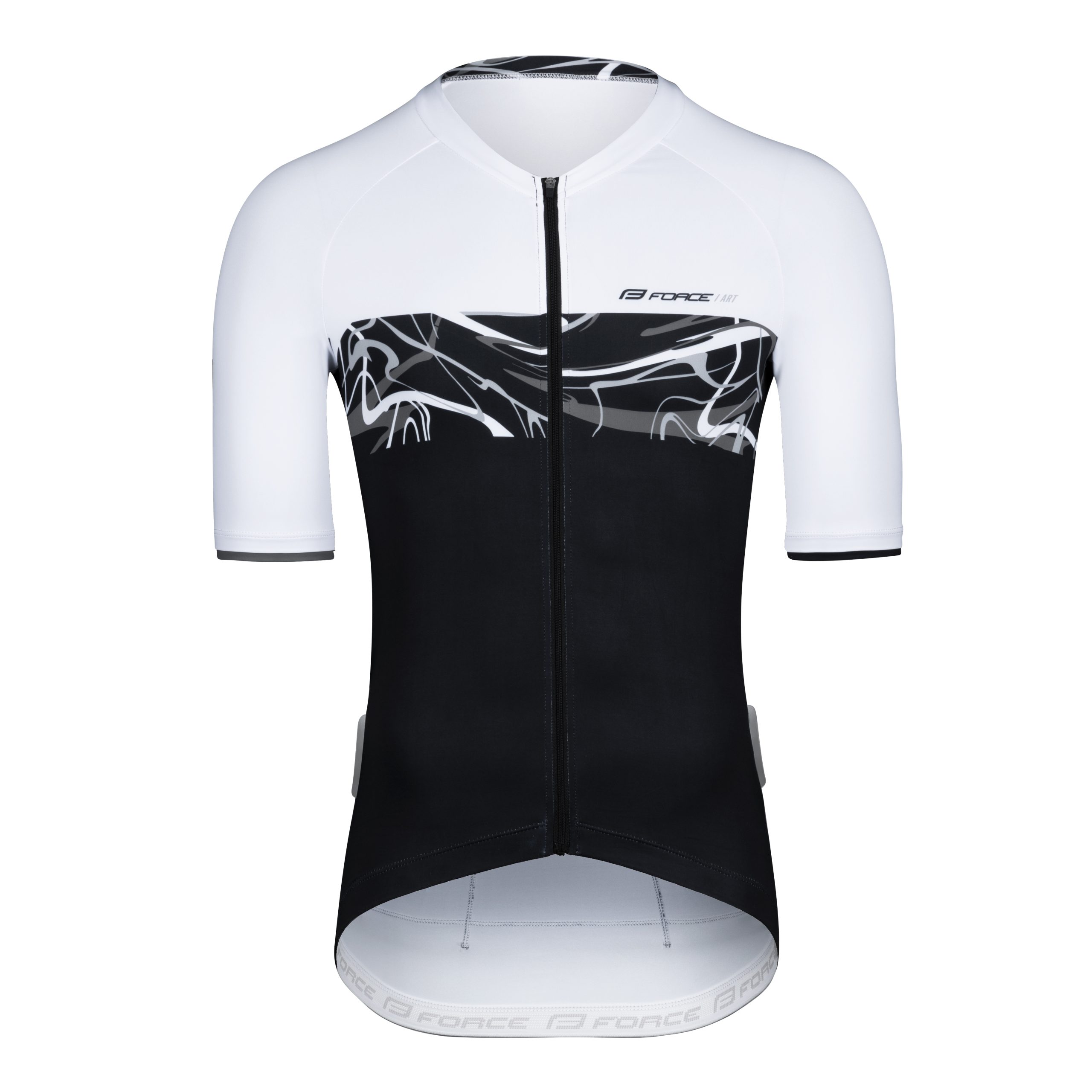 jersey FORCE ART short sl, black-white L