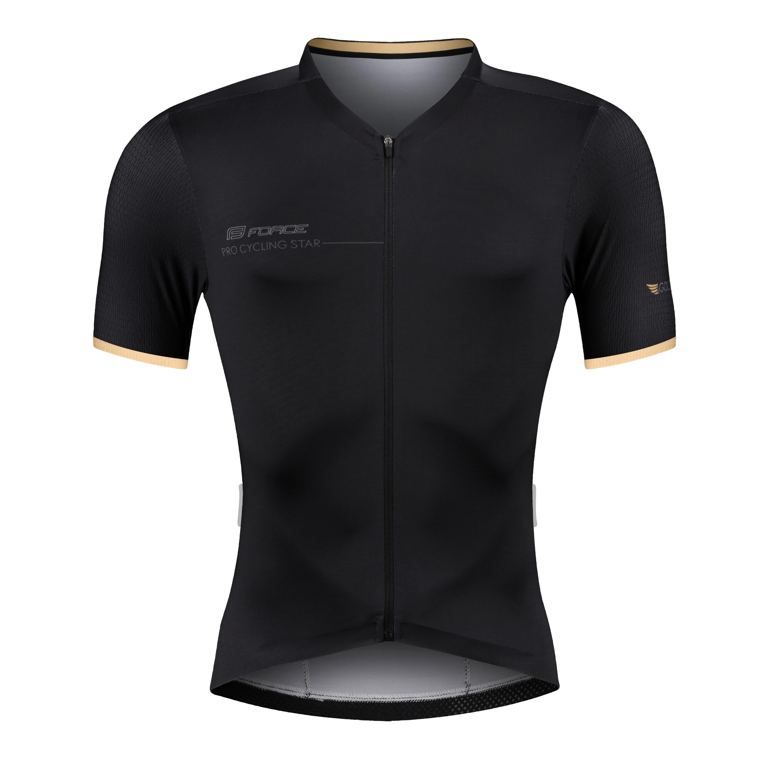 jersey FORCE GOLD sh. sleeves, black-gold M