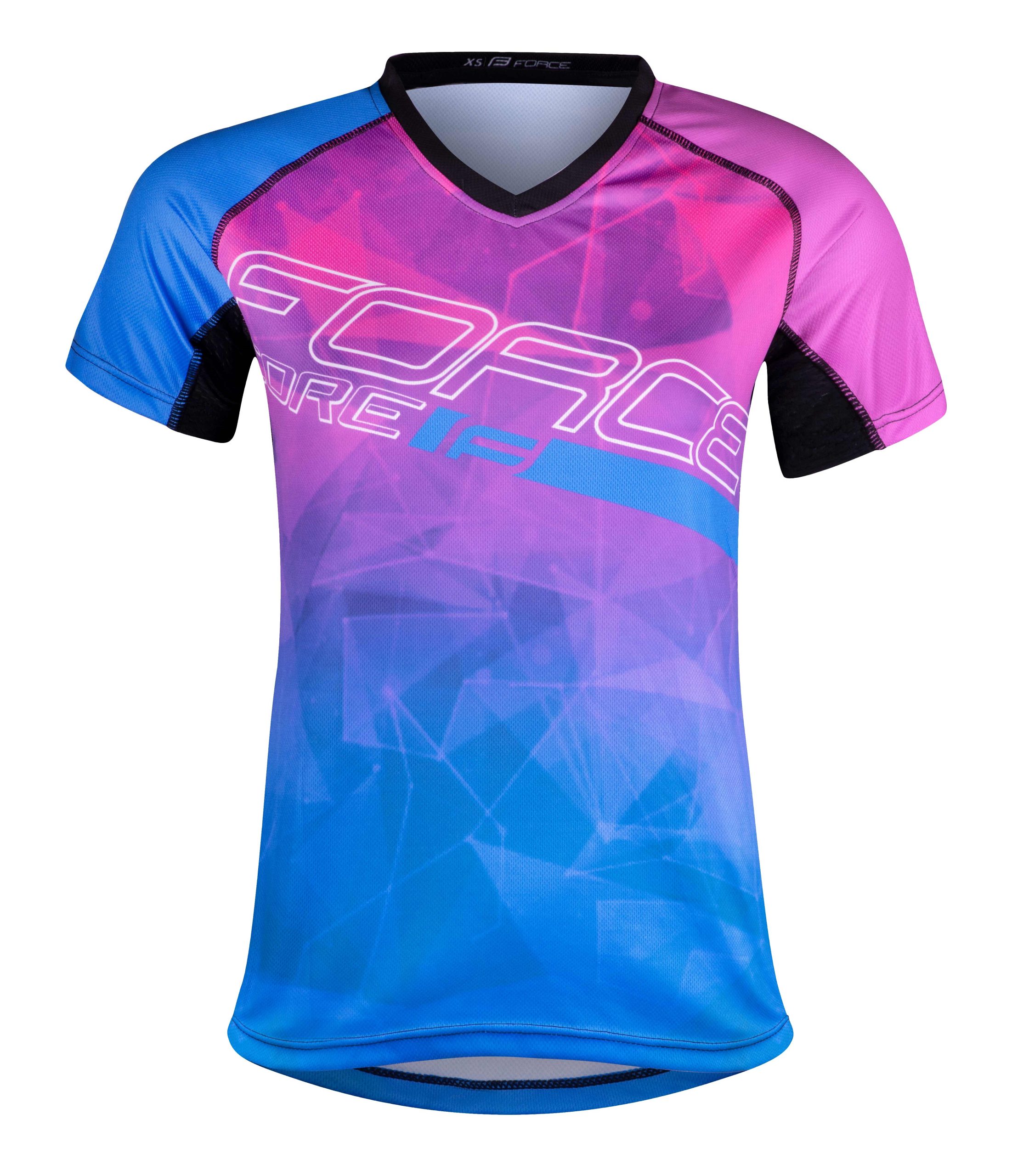 jersey FORCE MTB CORE LADY, pink-blue XS