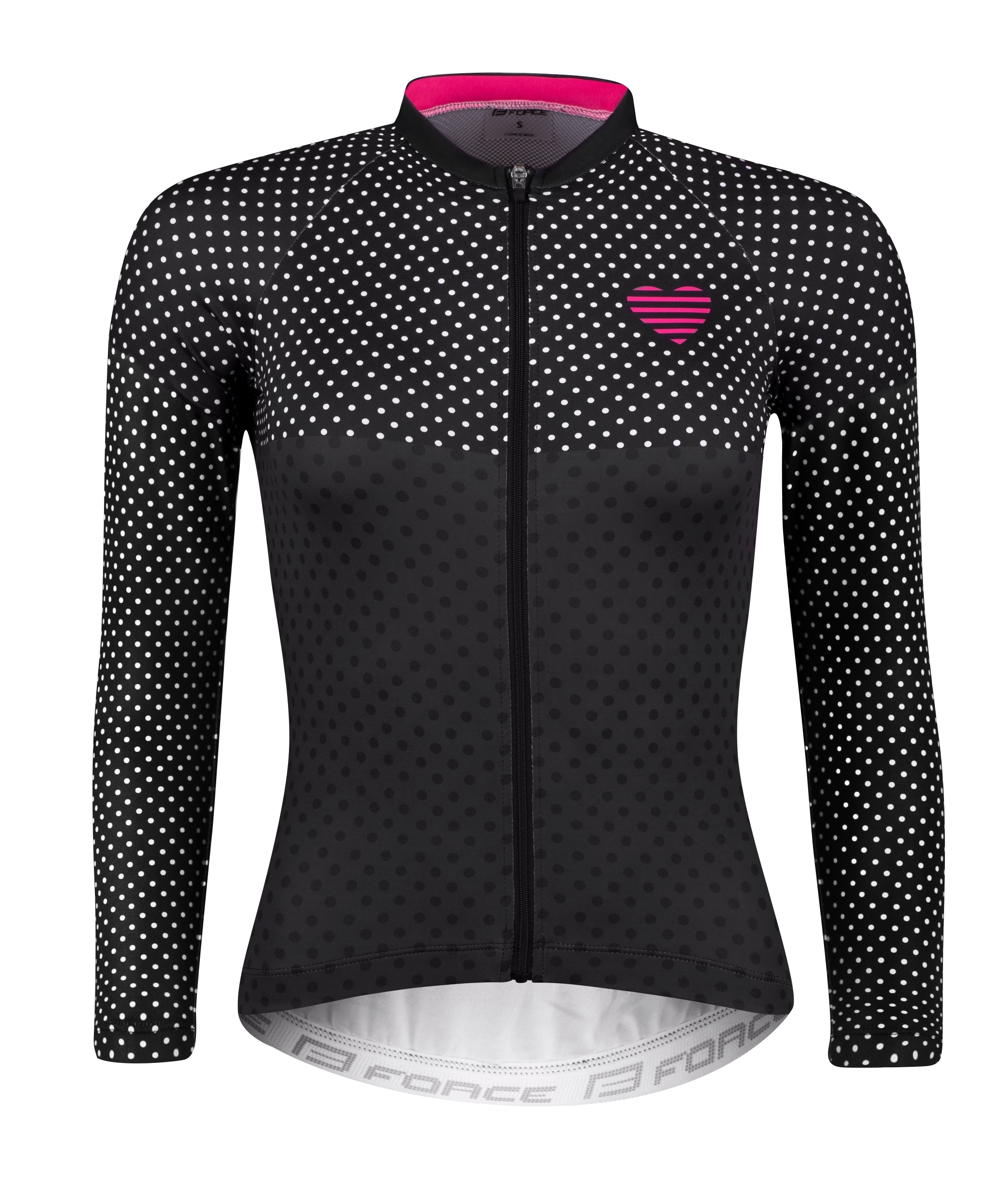 jersey FORCE POINTS LADY long sl, black-pink L