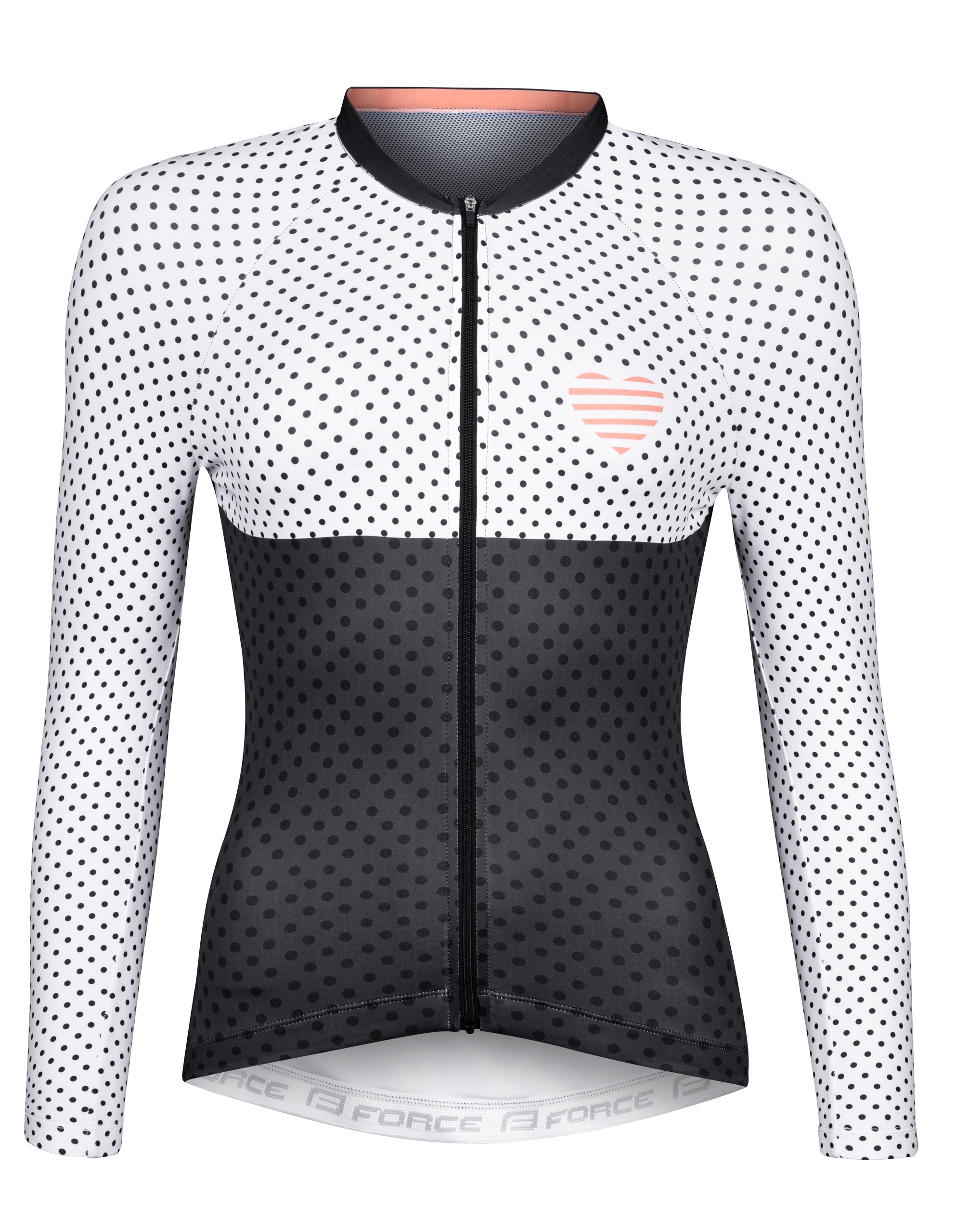 jersey FORCE POINTS LADY long sl, black-white XS