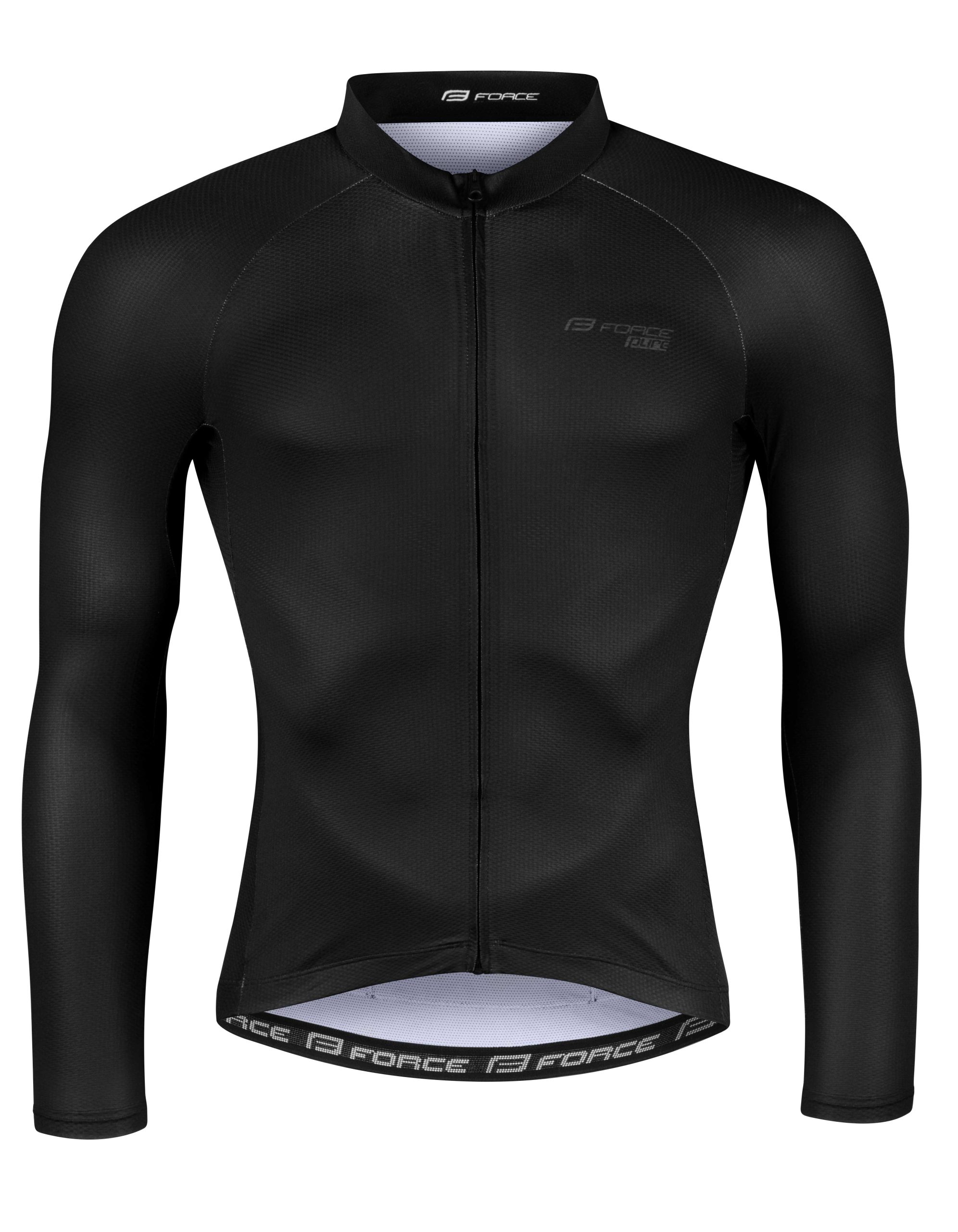 jersey FORCE PURE long sleeve, black 3XL