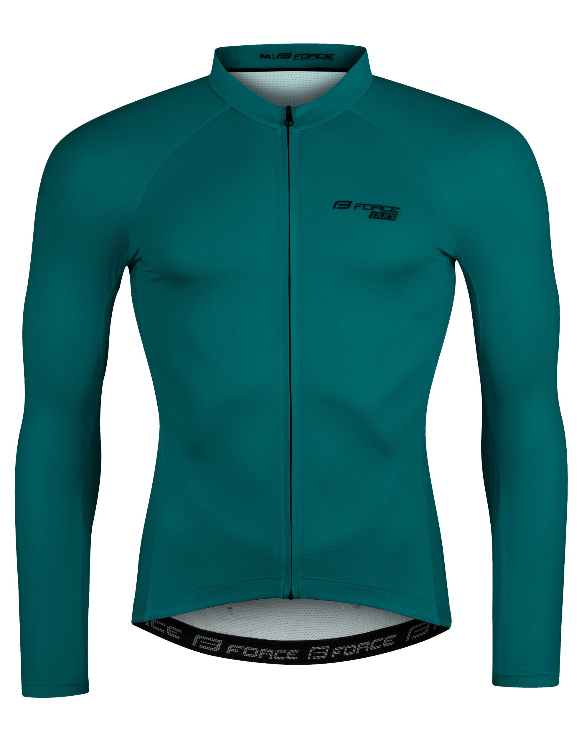 jersey FORCE PURE long sleeve, petrol blue 3XL