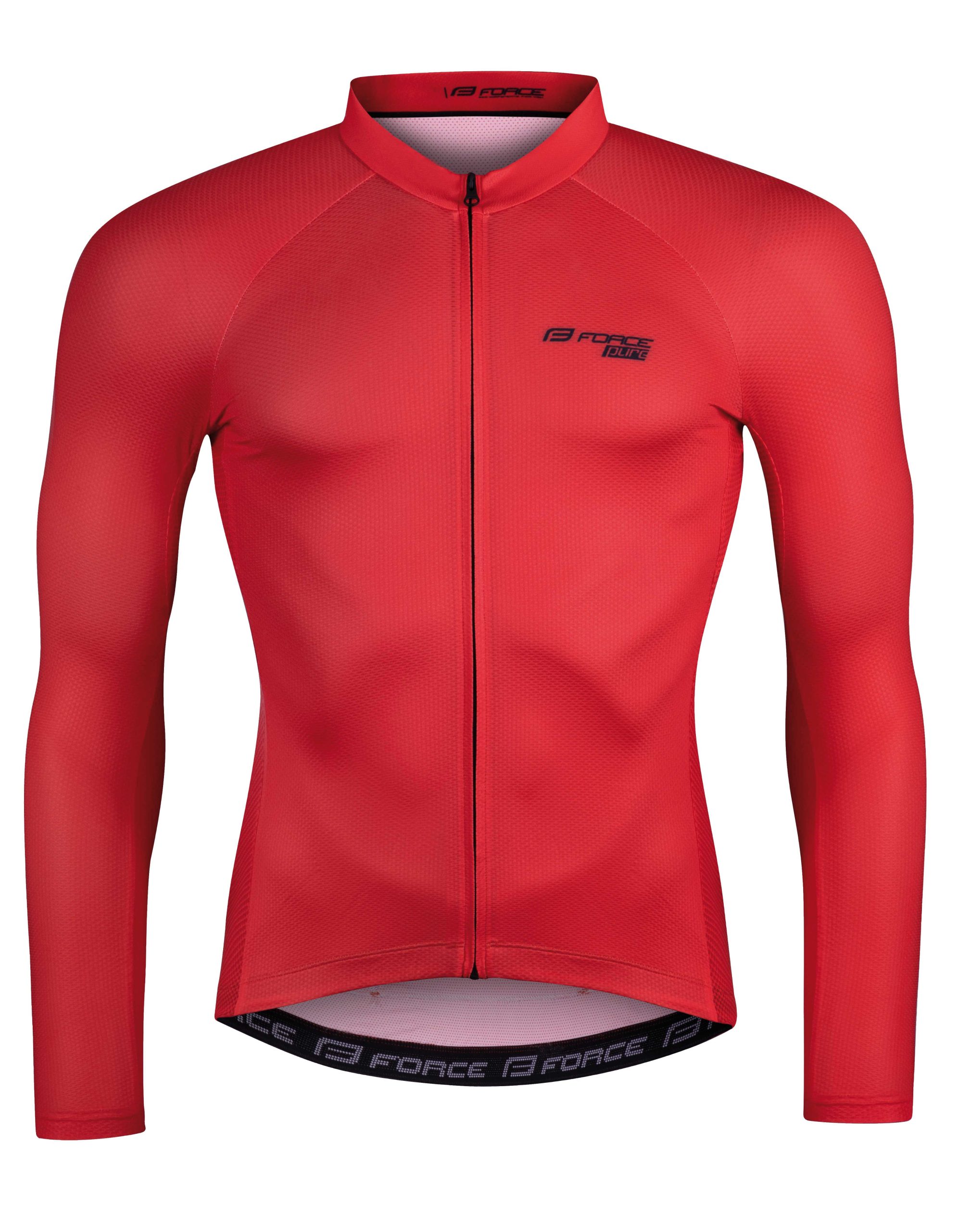 jersey FORCE PURE long sleeve, red 3XL