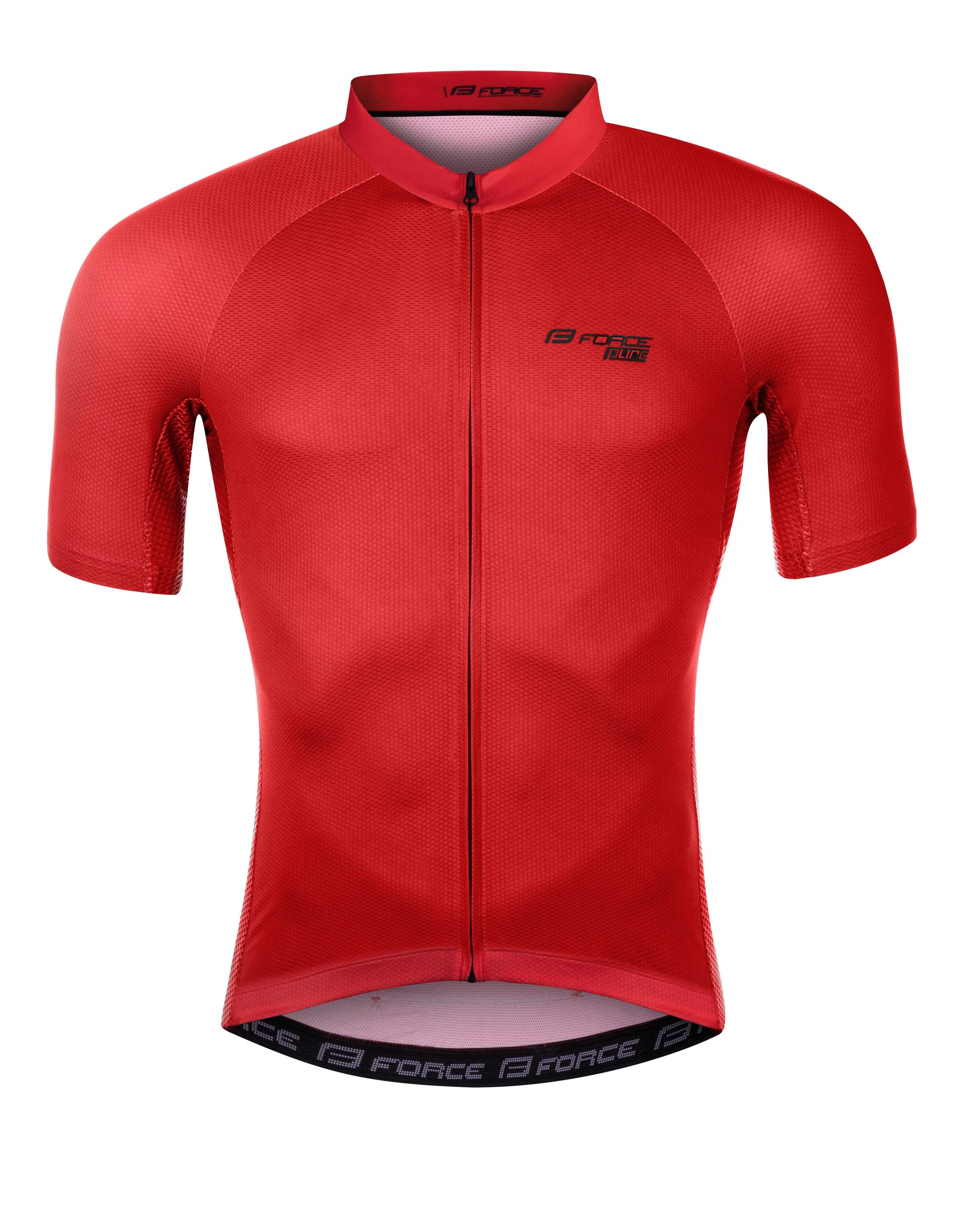 jersey FORCE PURE sh. sleeve, red L