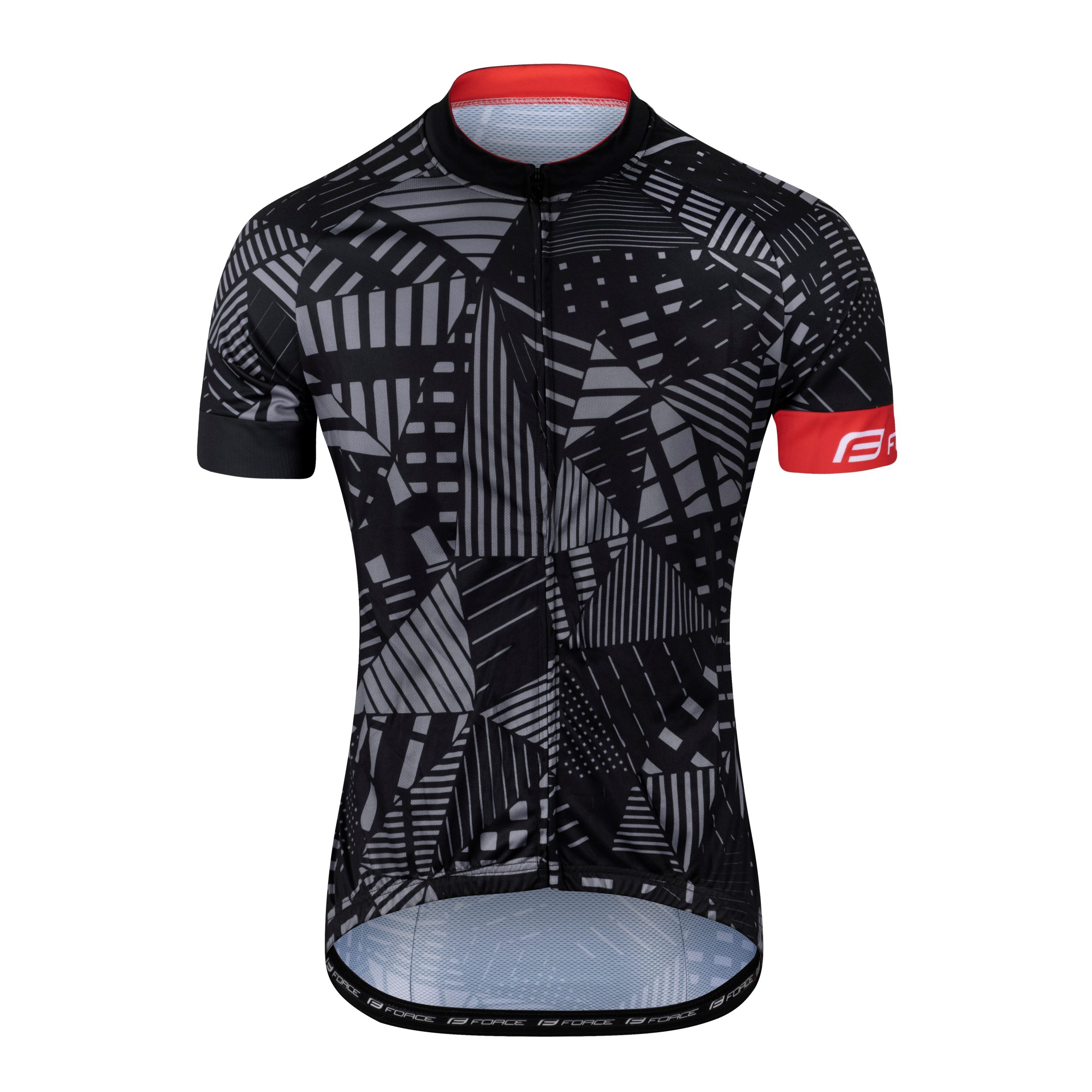 jersey FORCE SHARD short sleeves, black-grey 3XL