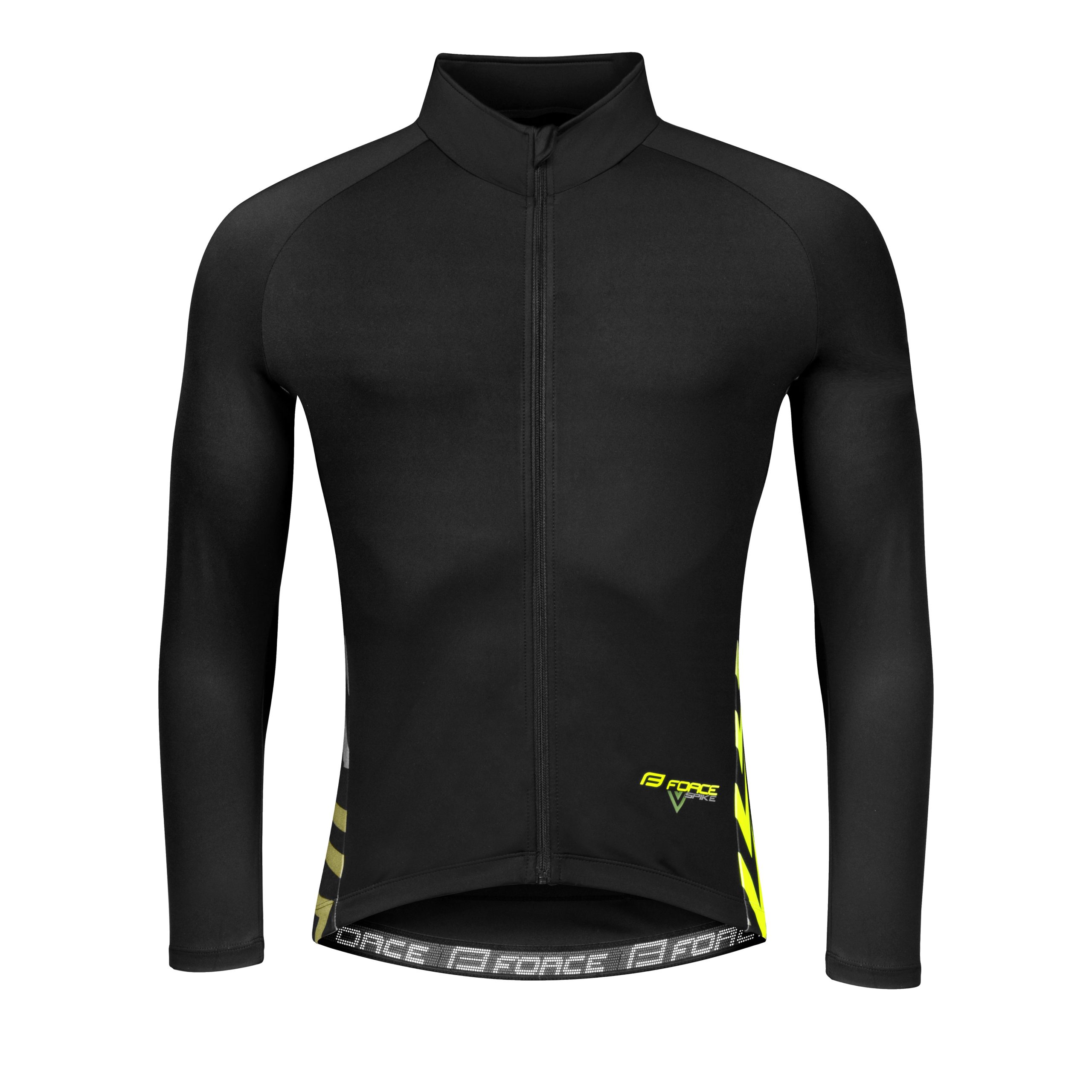 jersey FORCE SPIKE long sleeves, black-fluo XS