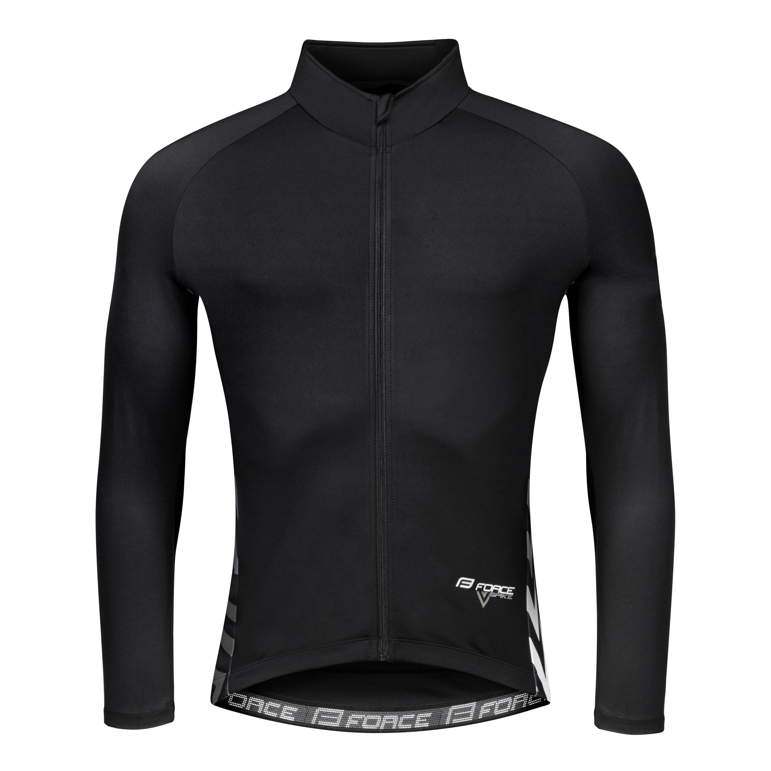 jersey FORCE SPIKE long sleeves, black-white L