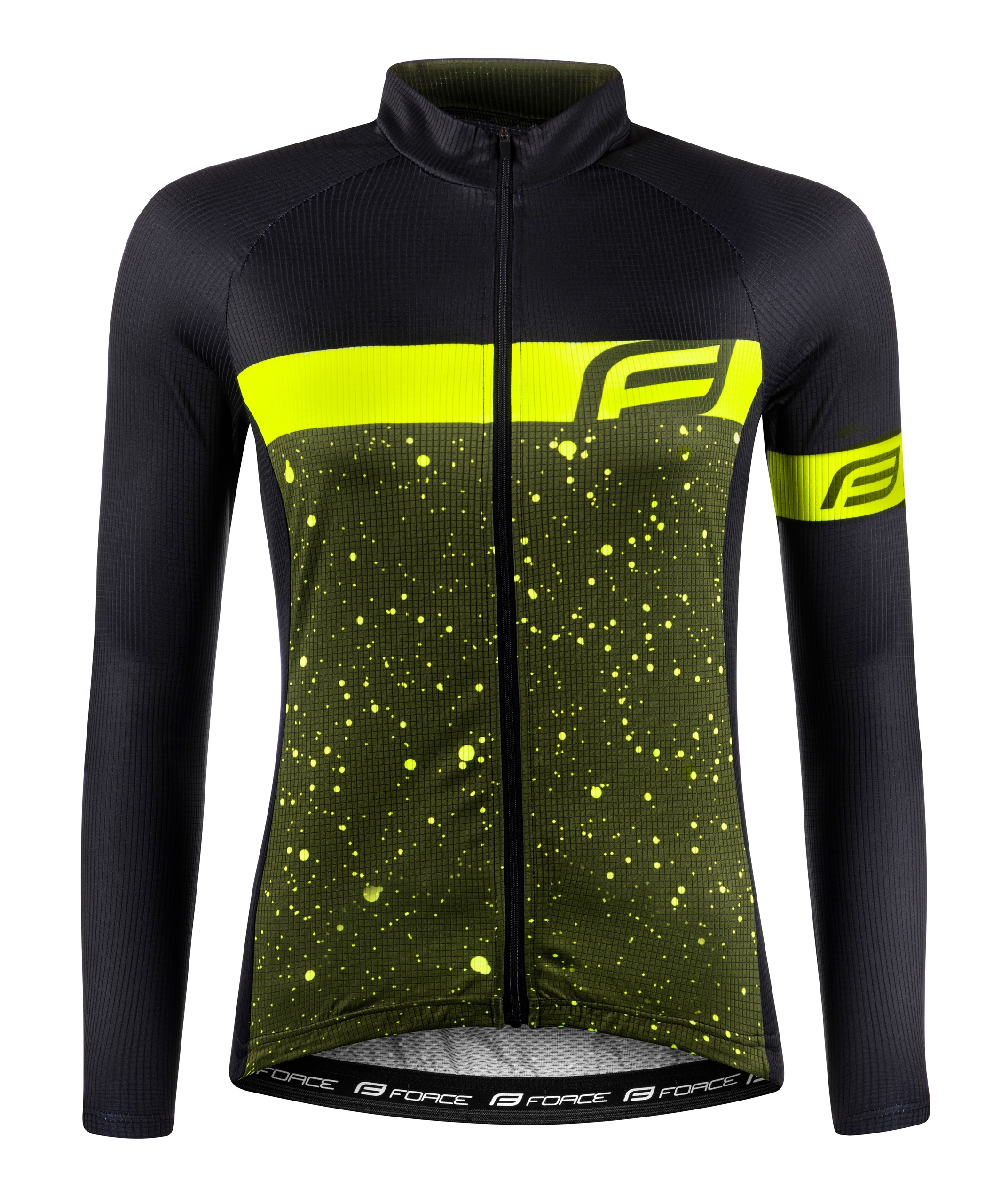 jersey FORCE SPRAY LADY long sl, army-fluo XS