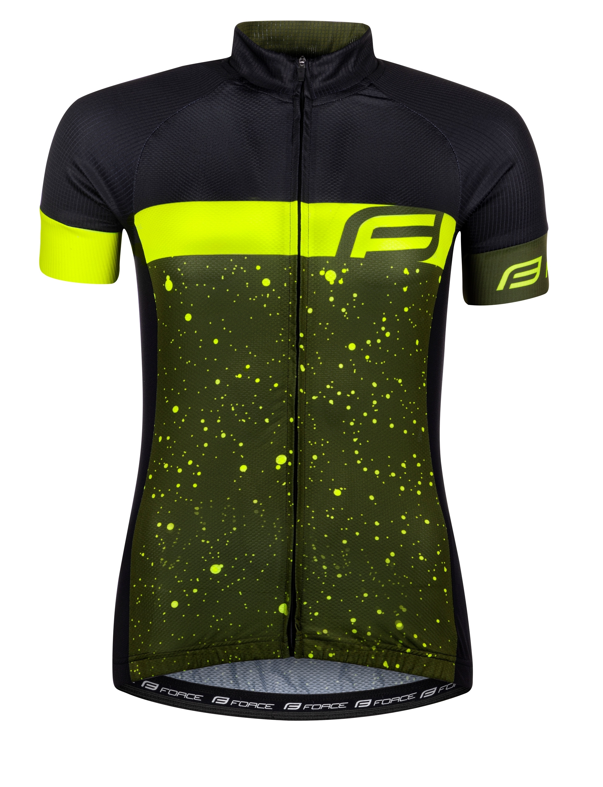 jersey FORCE SPRAY LADY short sl, army-fluo L