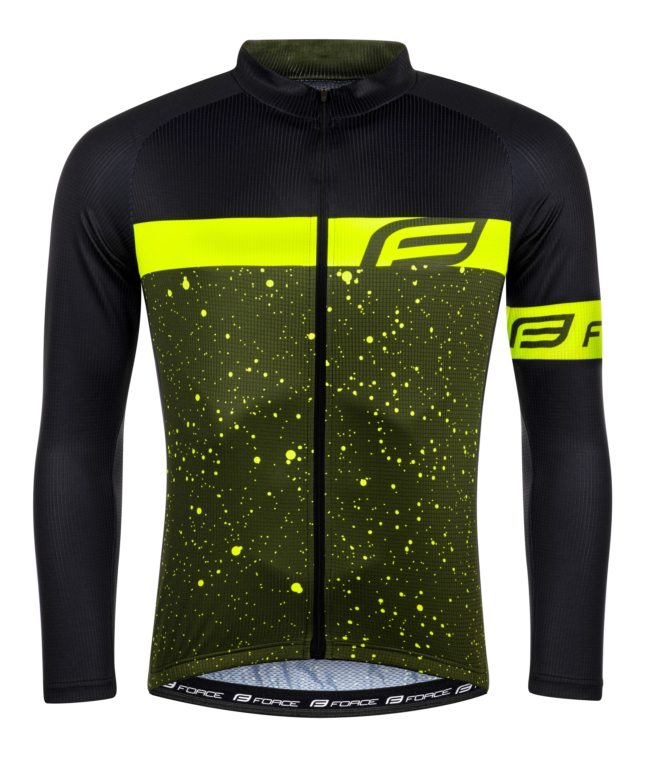 jersey FORCE SPRAY long sleeves, army-fluo XS