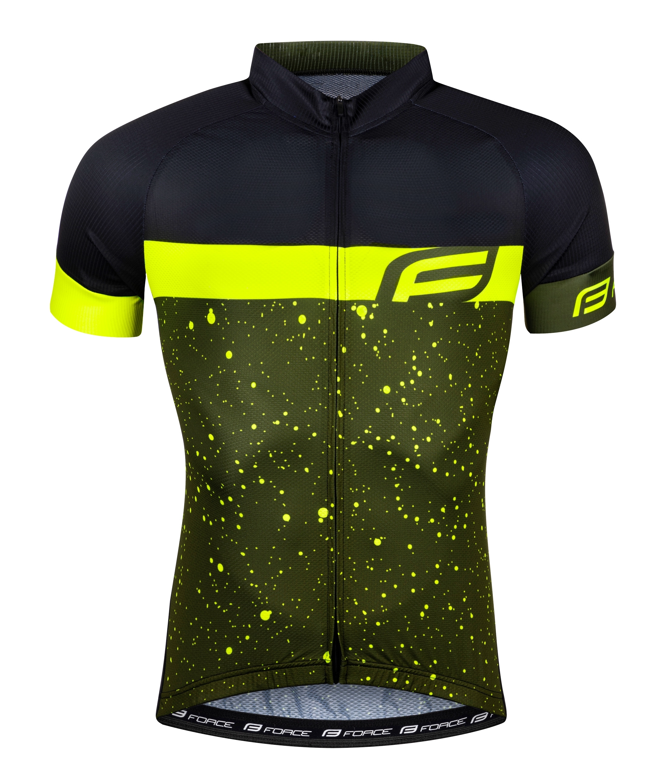 jersey FORCE SPRAY short sleeves, army-fluo L