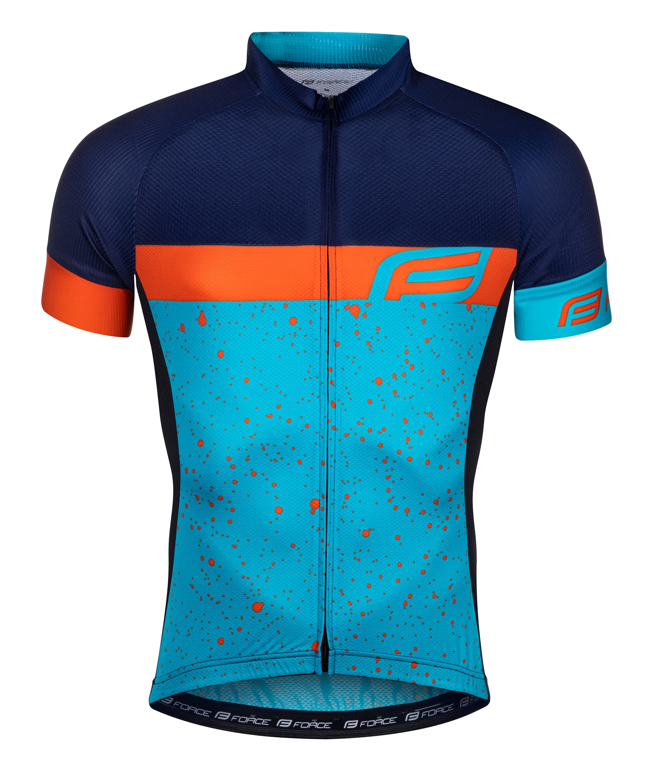 jersey FORCE SPRAY short sleeves, blue-orange XS