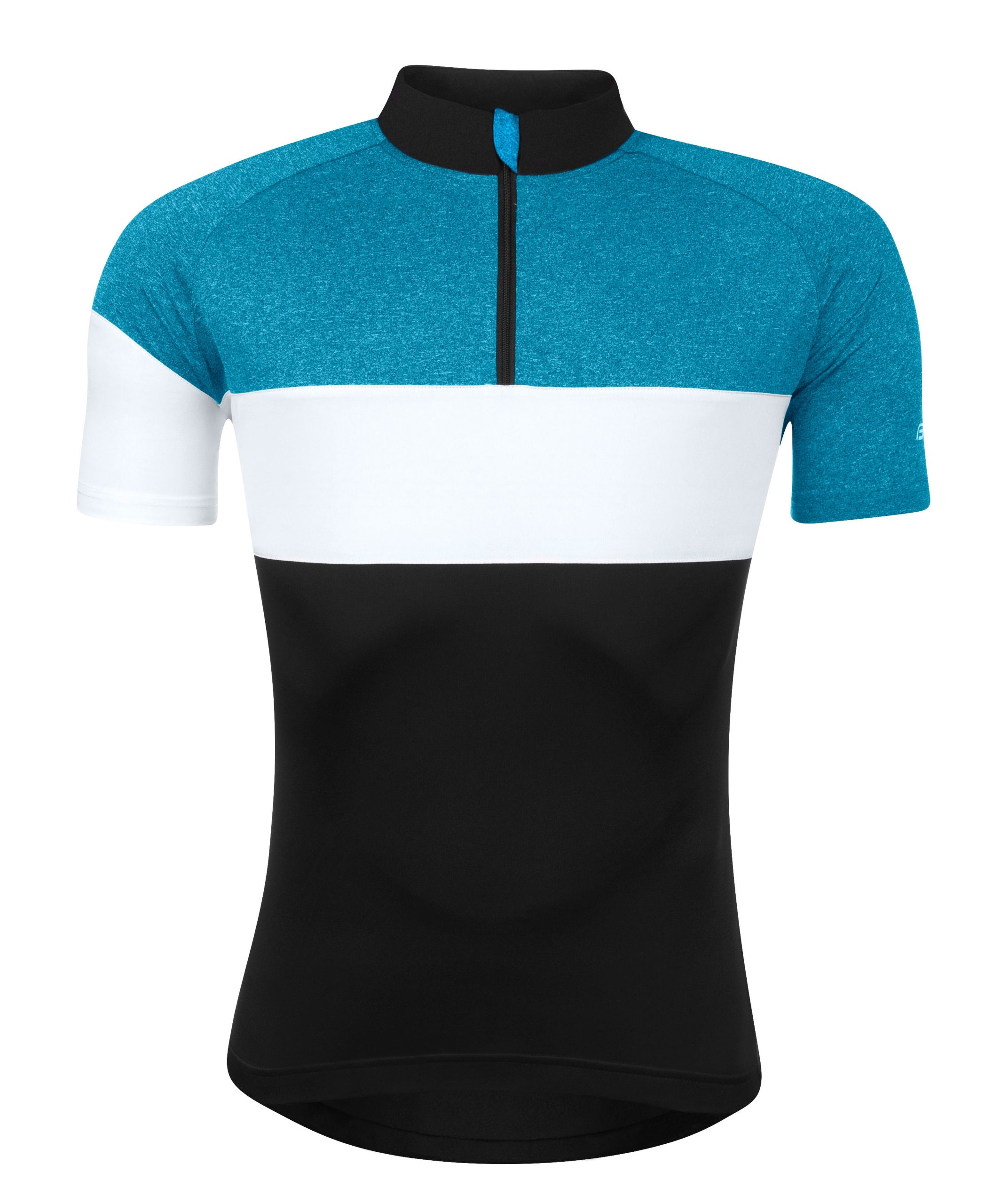 jersey FORCE VIEW short sl.,black-blue-white M