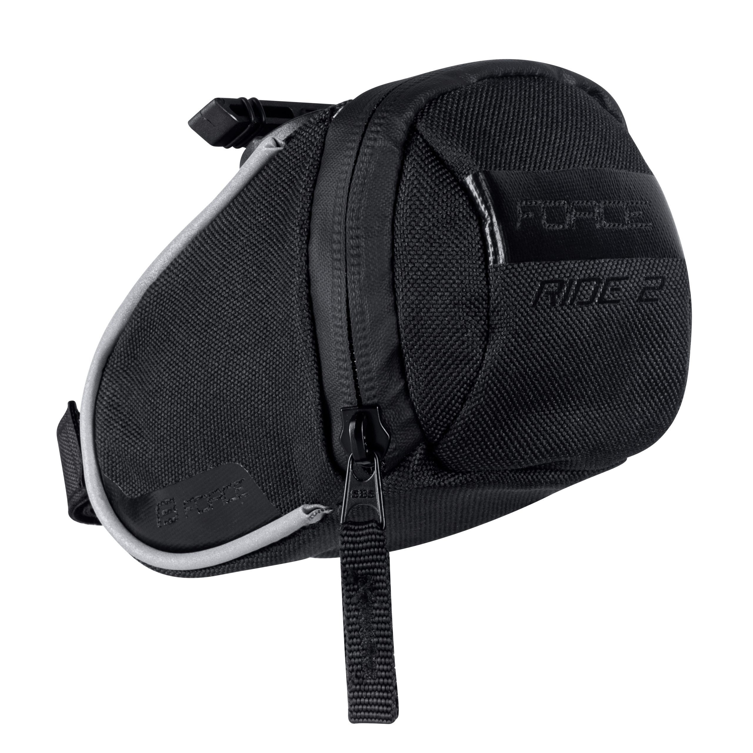 seat bag FORCE RIDE 2 klick, black M