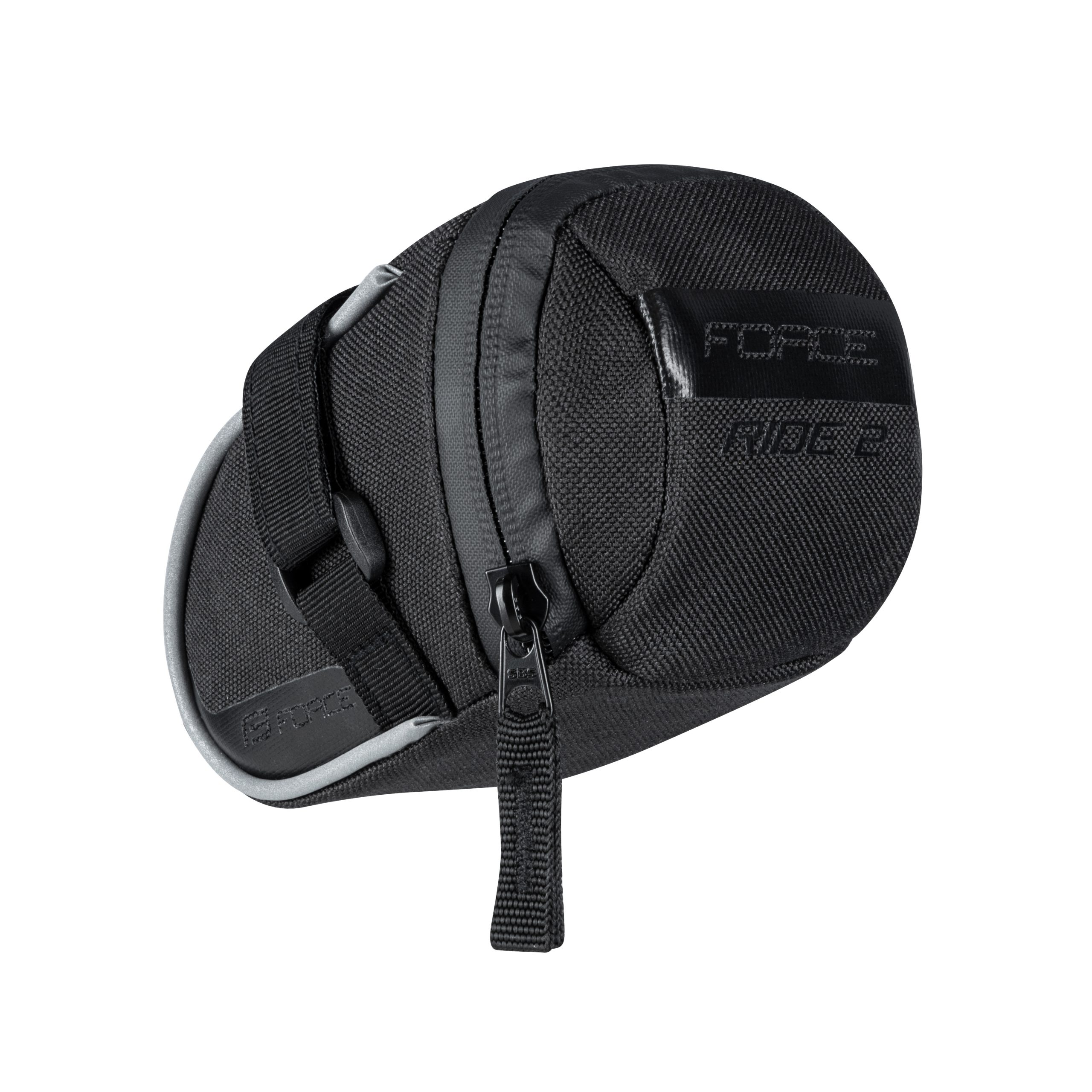 seat bag FORCE RIDE 2 velcro, black M