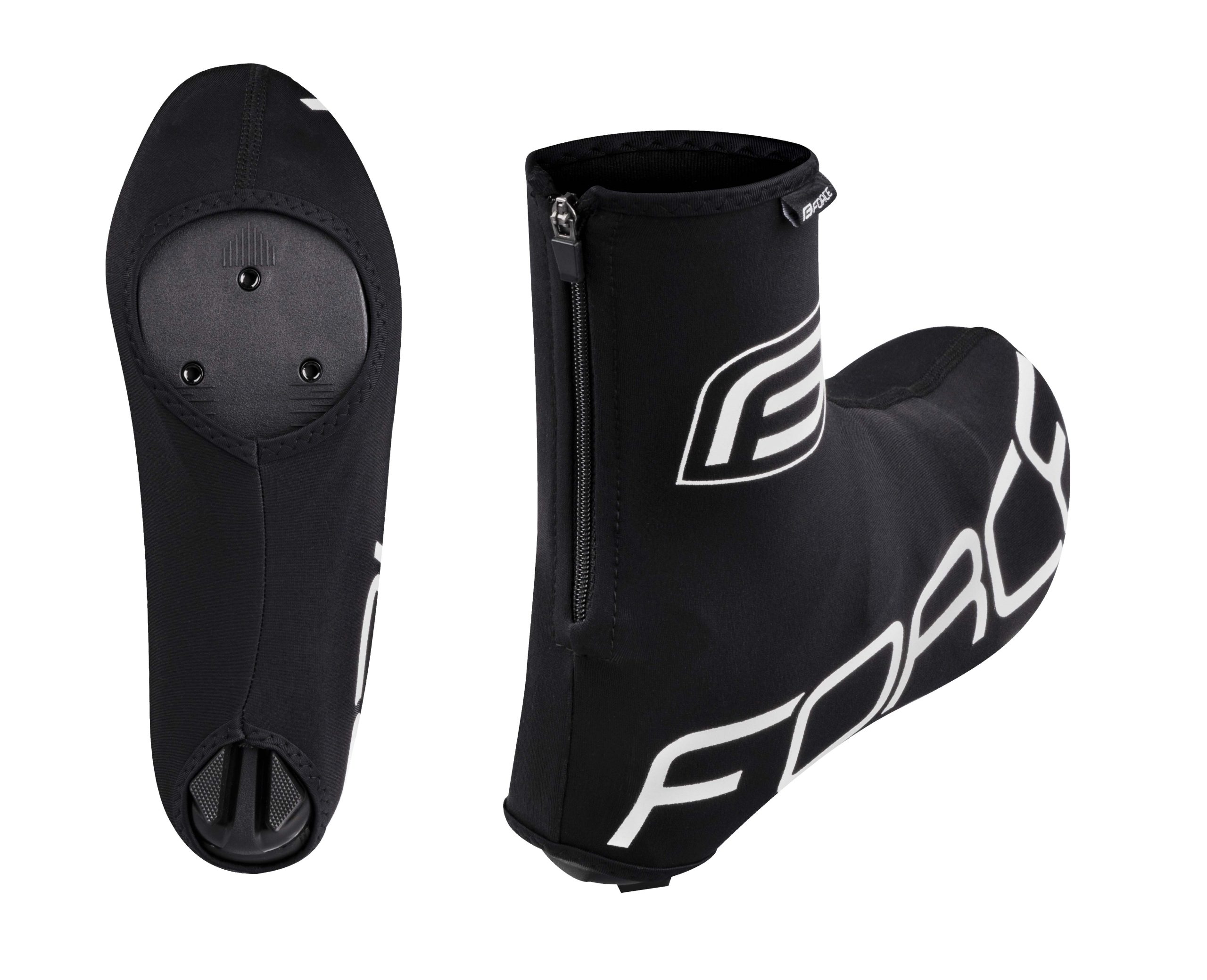 shoe covers FORCE LYCRA TERMO ROAD, black