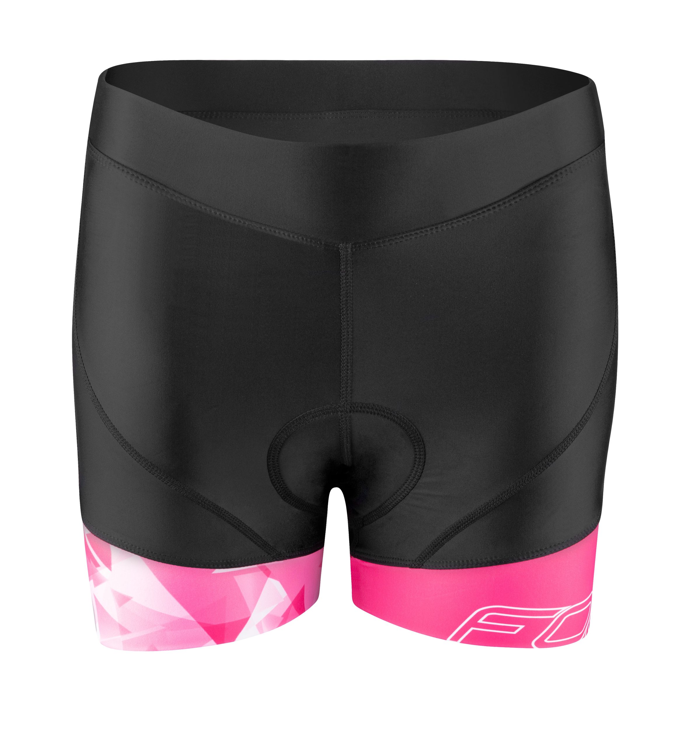 shorts F MINI LADY to waist with pad, black-pink L